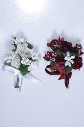 Beyaz Ve Bordo Yaka Çiçeği byzykcck