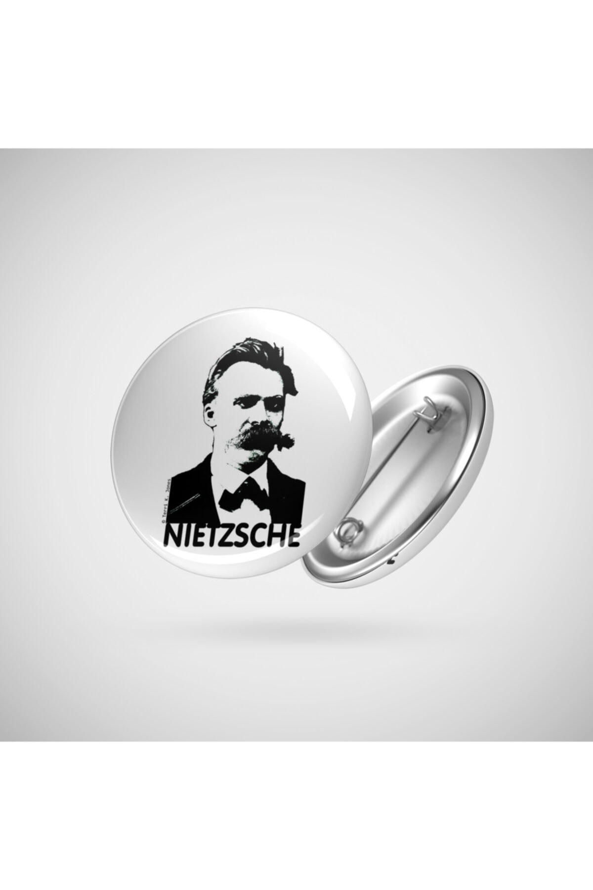 Friedrich Nietzsche German Philosopher Existential Mustache Badge