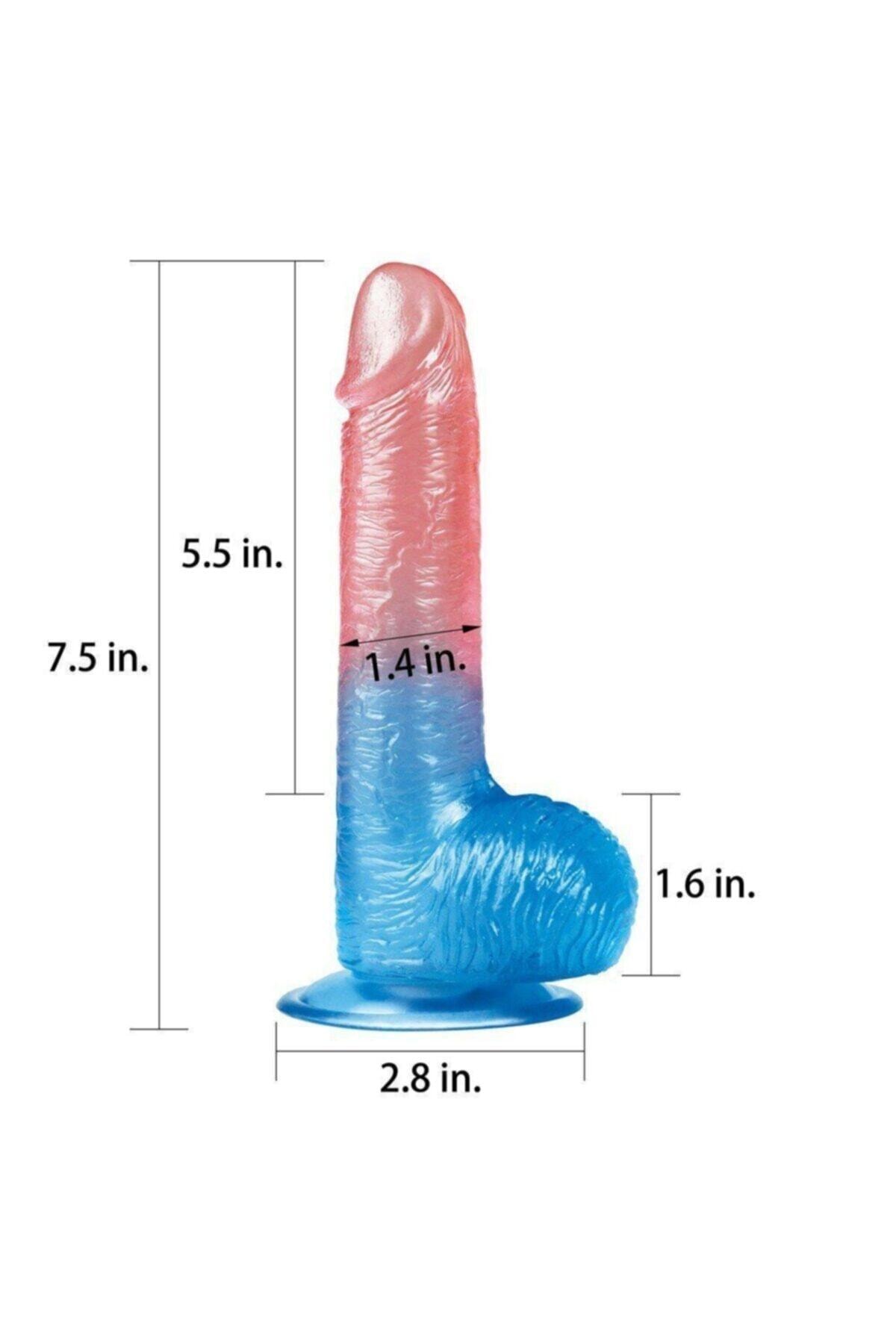 Dazzle Studs 19 Cm Jel Doku Flexible Realistik Dildo 2