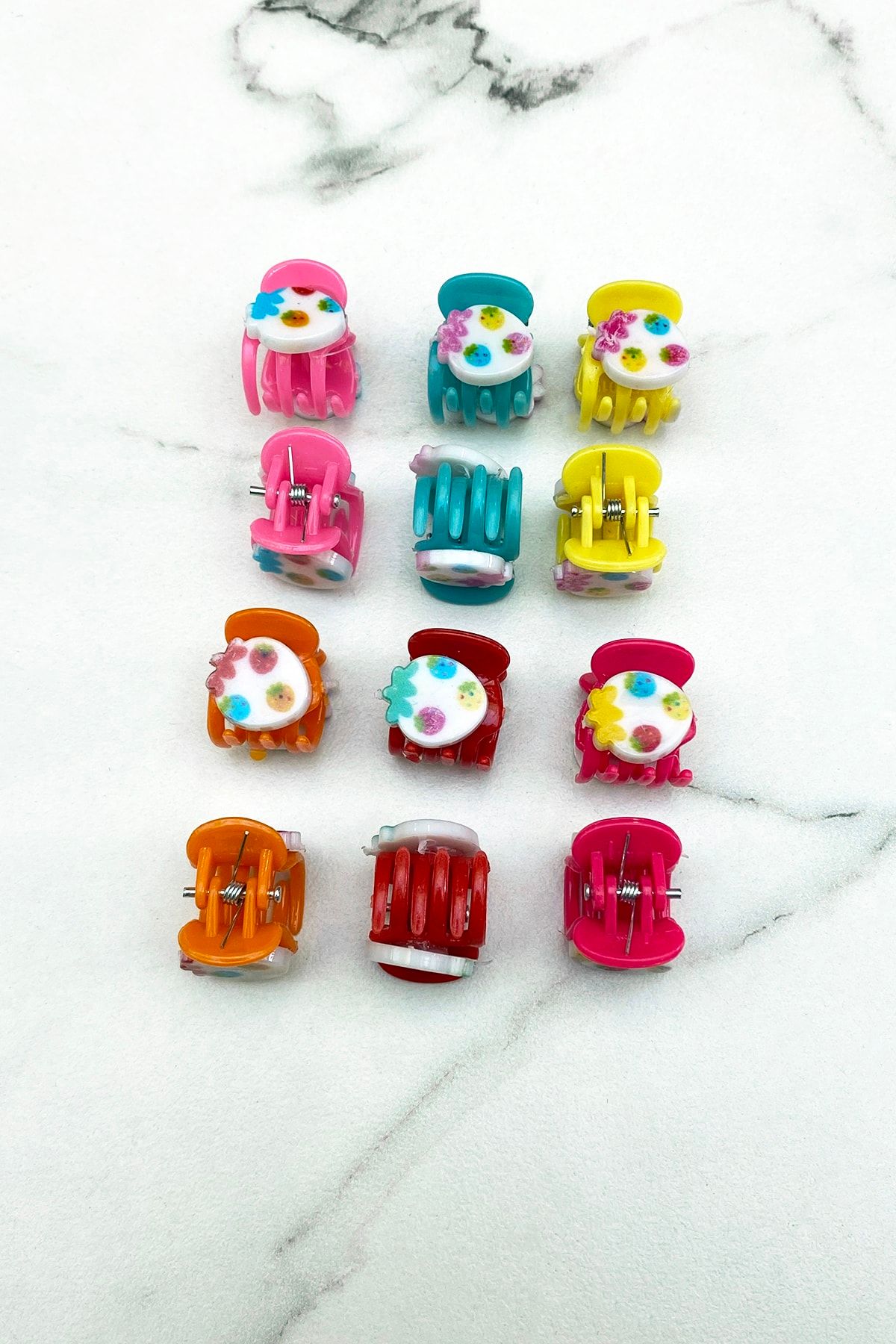 TAKIŞTIR-Mixed Color Children's Peg Buckle Set of 12 2