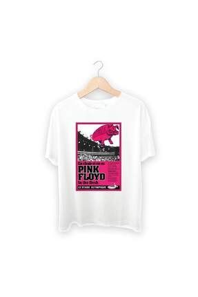 Unisex Beyaz Pink Floyd Tshirt TS1235994