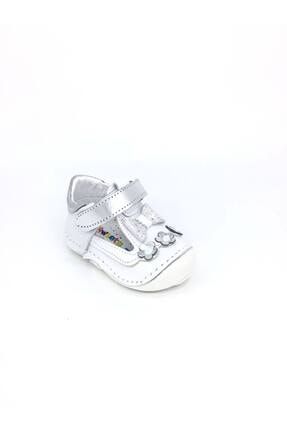 Kız Bebek Beyaz Hakiki Deri Sandalet 195