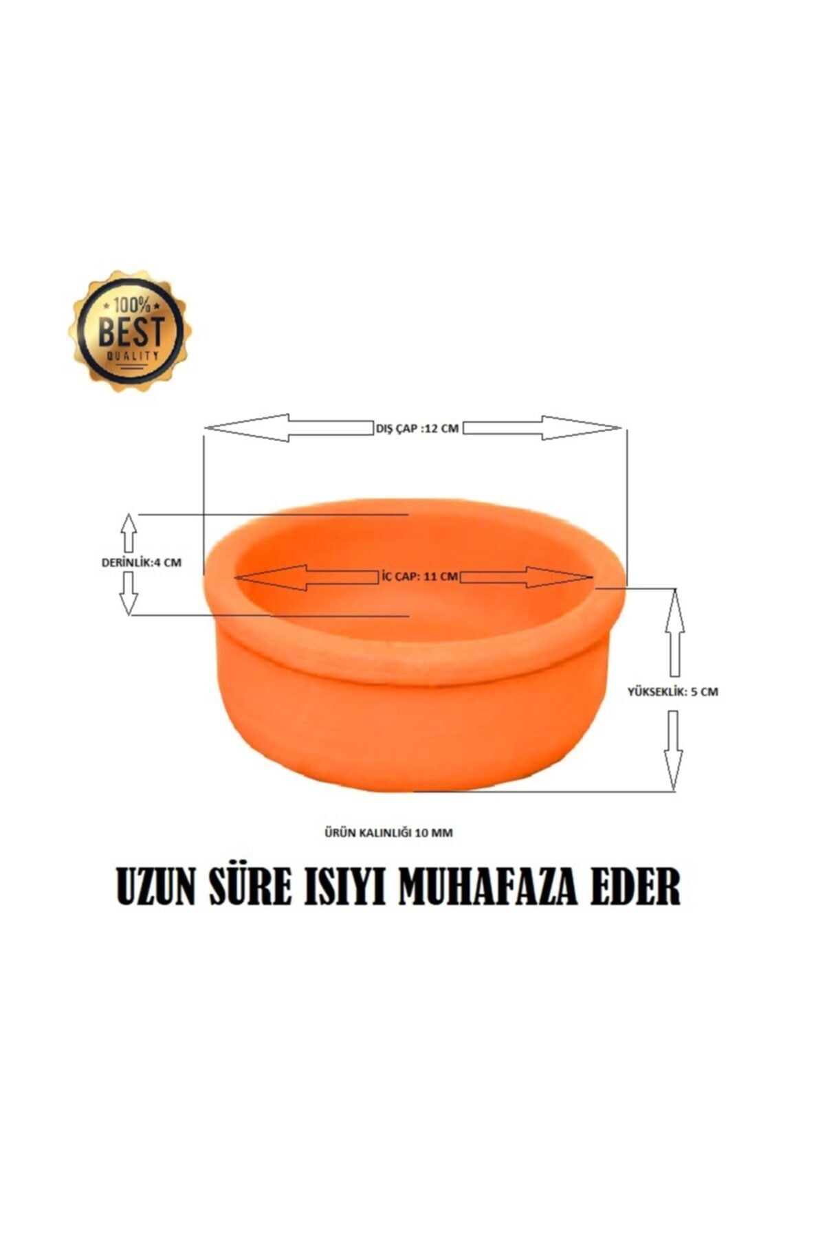 ELİZİ ÇÖMLEKLERİ-Set of 6 - Soil Color Hot Pot and Rice Pudding Bowl 3