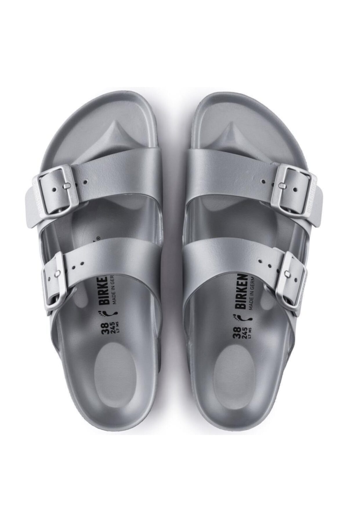 دمپایی بیرکن استاک زنانه پارچه نقره اي  راسته      کژوال/روزمره | Birkenstock Z00992 - تصویر 6