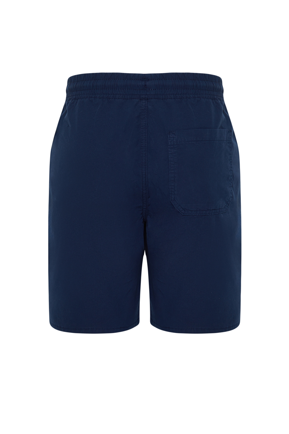 Trendyolmilla  Lacivert Normal Kesim/Regular Yumuşak Tuşeli %100 Pamuk  Beli Bağcıklı Bermuda Şort TMNSS24SR00006 - Görsel 8