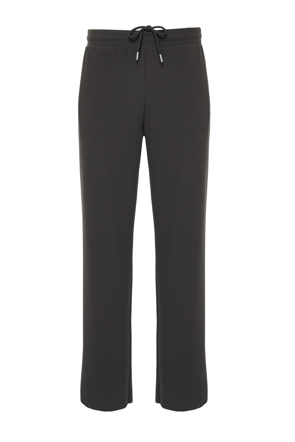 Trendyol Collection-Geräucherte Farbe – knitterfreie, strukturierte Jogginghose mit weitem Bein TMNSS23EA00013 – verstecktes Kordel, einteilig 8