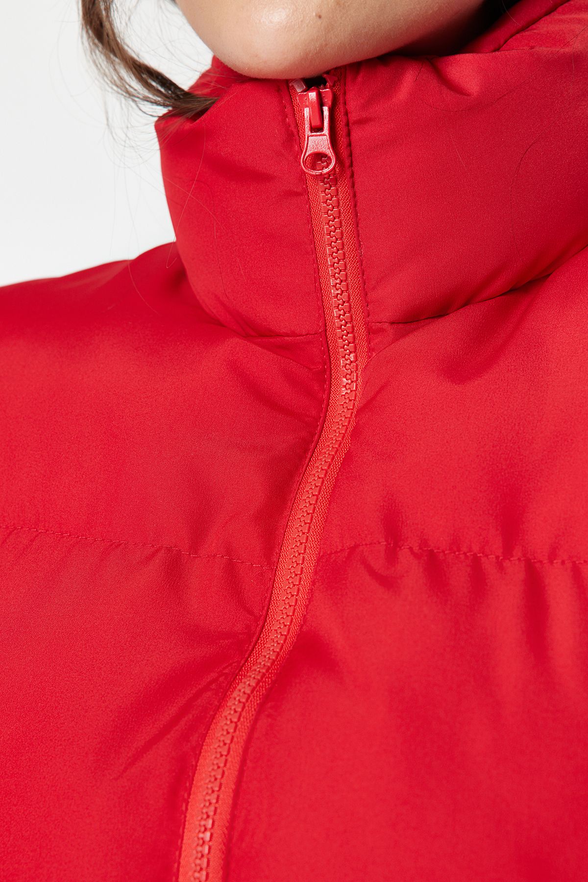 Trendyol Collection-Piros vízlepergető puffermellény TWOAW23YE00059 5