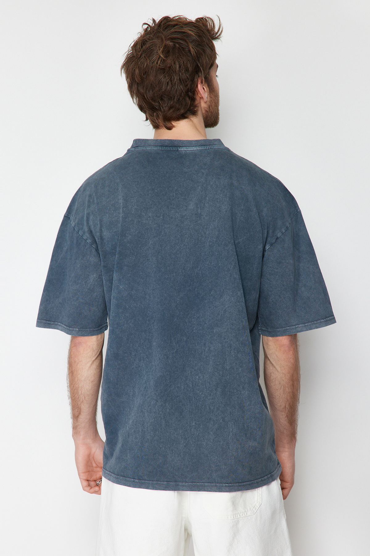 2610168 Anthracite Button Detailed T-Shirt