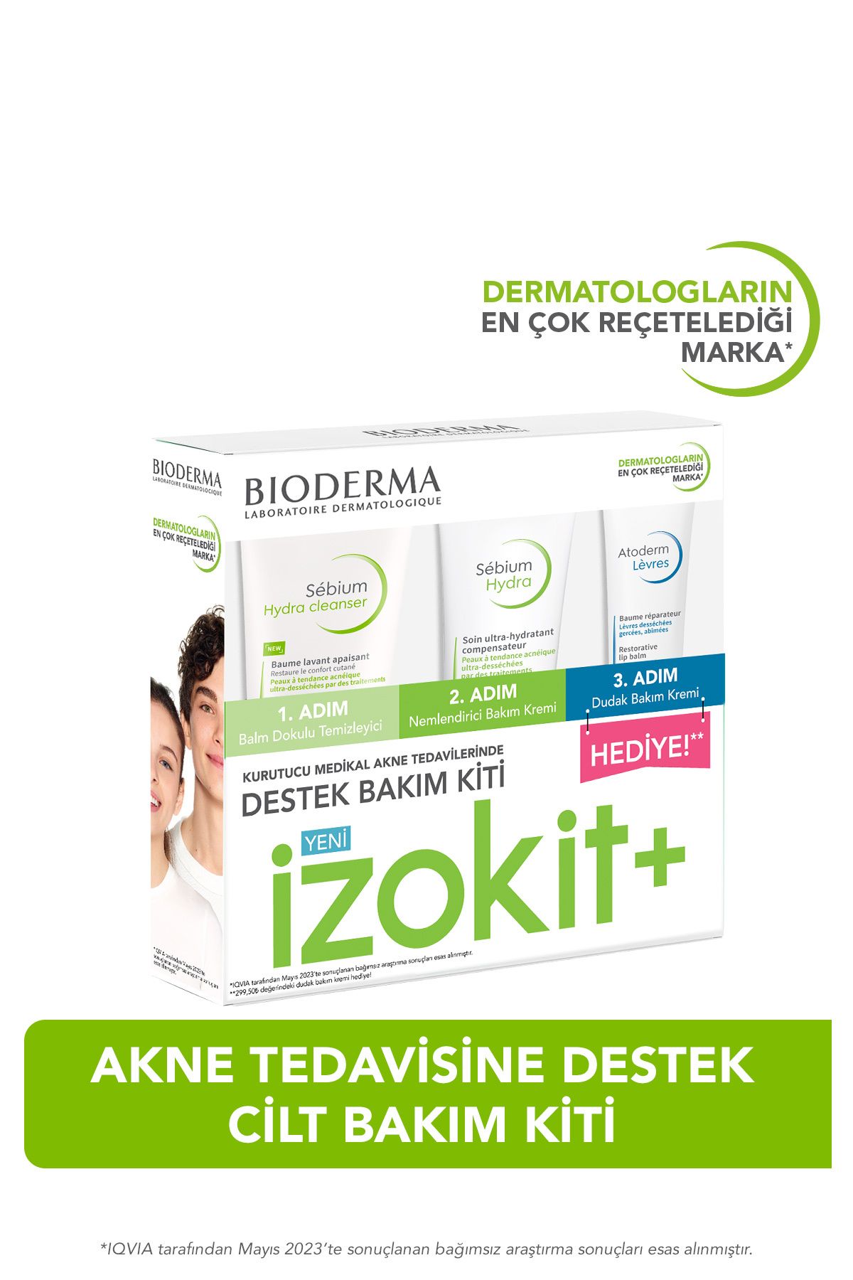 Bioderma Sebium Izokit+ Набор для ухода за кожей с сушкой и лечением акне TYCU6WNBUN170806890152389