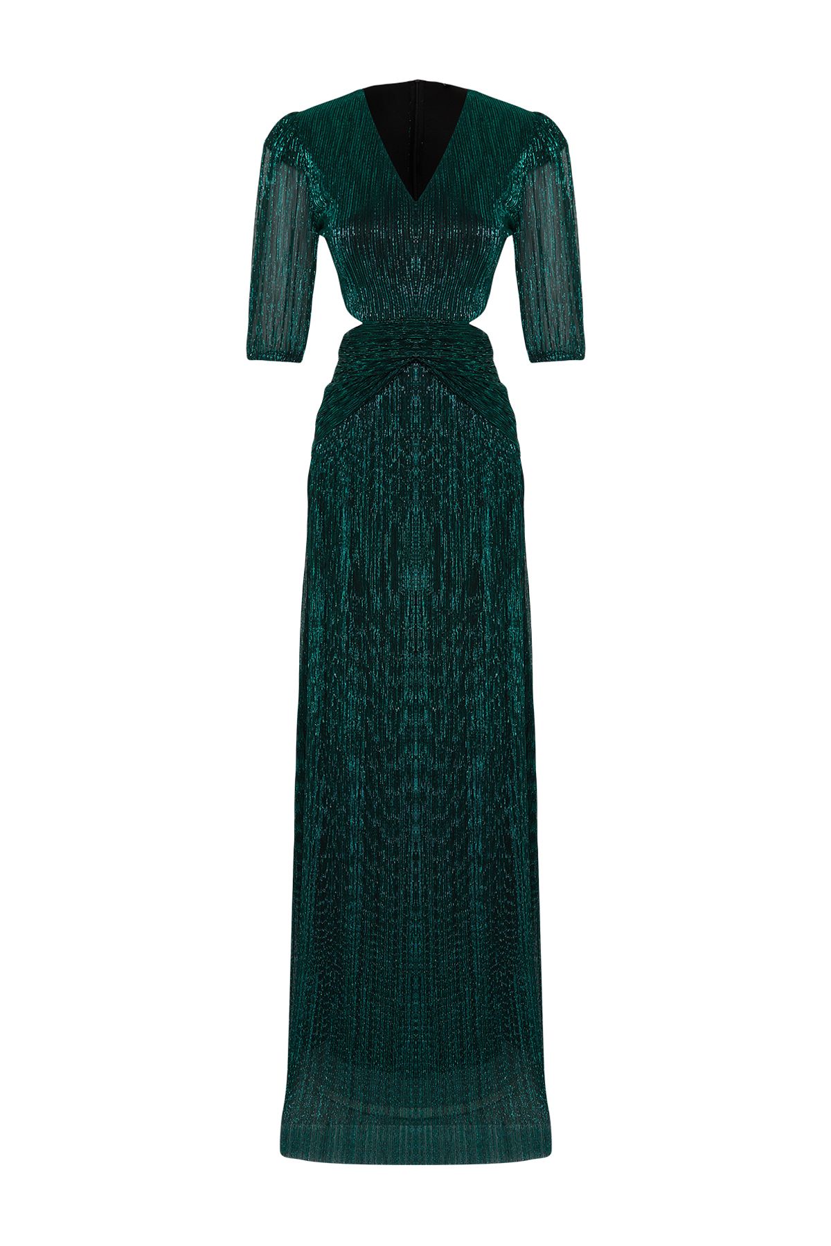 Trendyol Collection Green A Cut Knitted Evening Dress Homecoming Dress TPRSS24AE00014 Trendyol