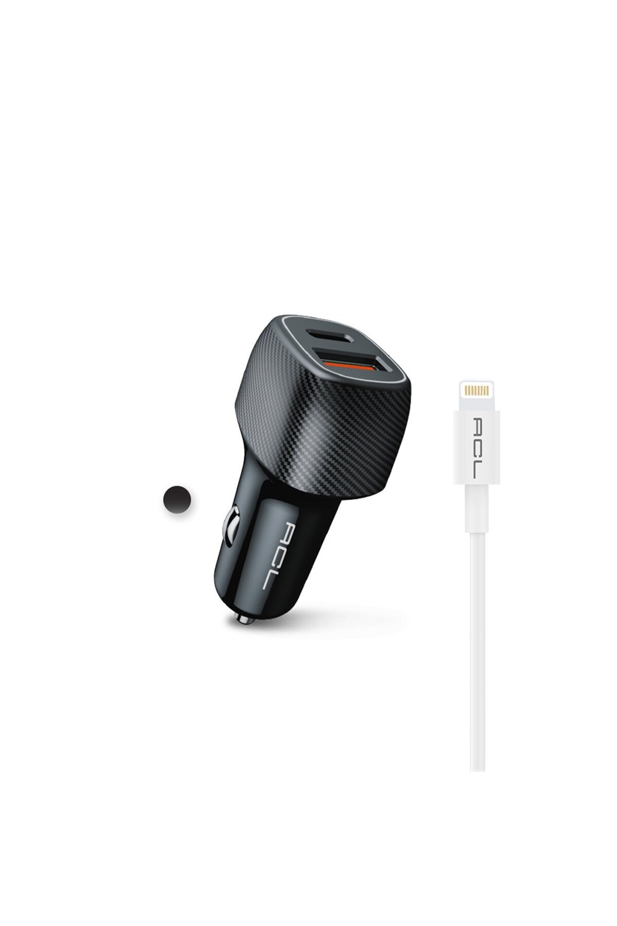 ACL AC-93 PD Quick Charge 3.0 USBx2 6A 36 Watt Araç İçi Şarj Aleti Lightning Kablolu