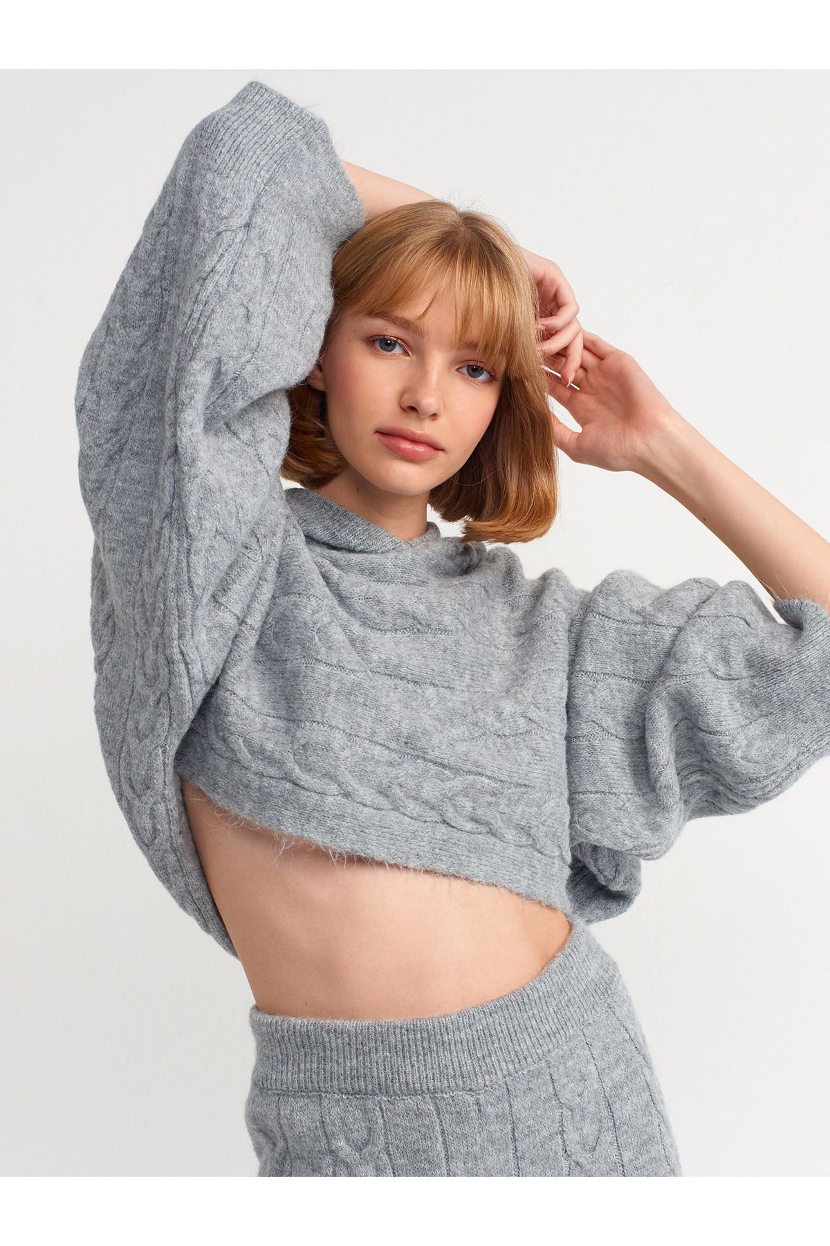 Dark grey on sale cropped jumper