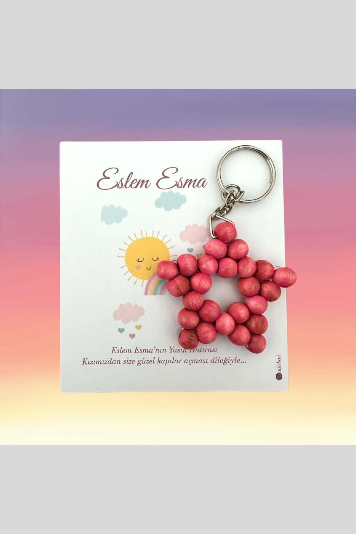 30Pcs Summer Concept Gift Keychain - Personal Letter - Baby Gift - Dental Wheat - Mevlid Gift