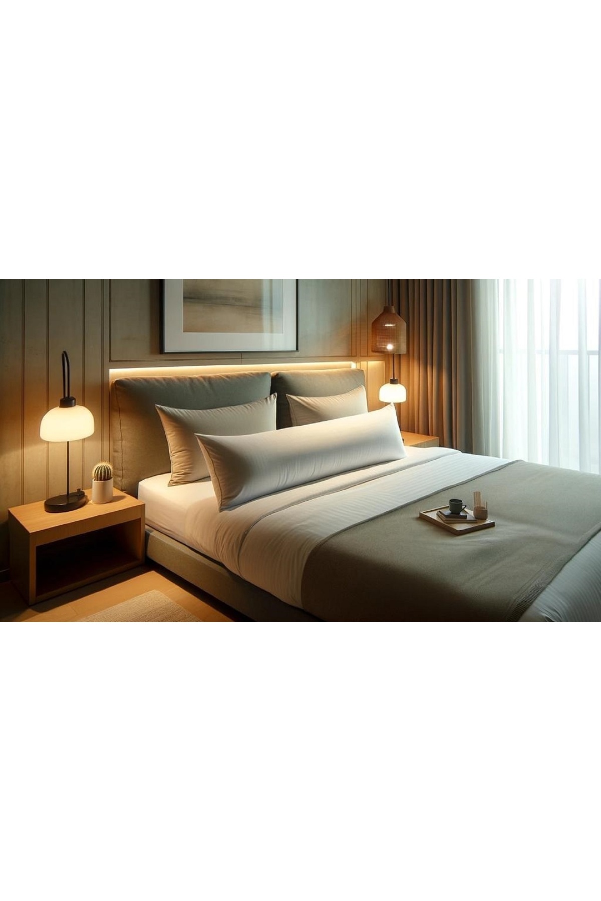 vecit Dolgun Yan Yatış ve Hamile Yastığı Uzun Yastık 40x100 cm ( sadece iç yastık) 1000gr fotoğrafı 2 (önizleme)