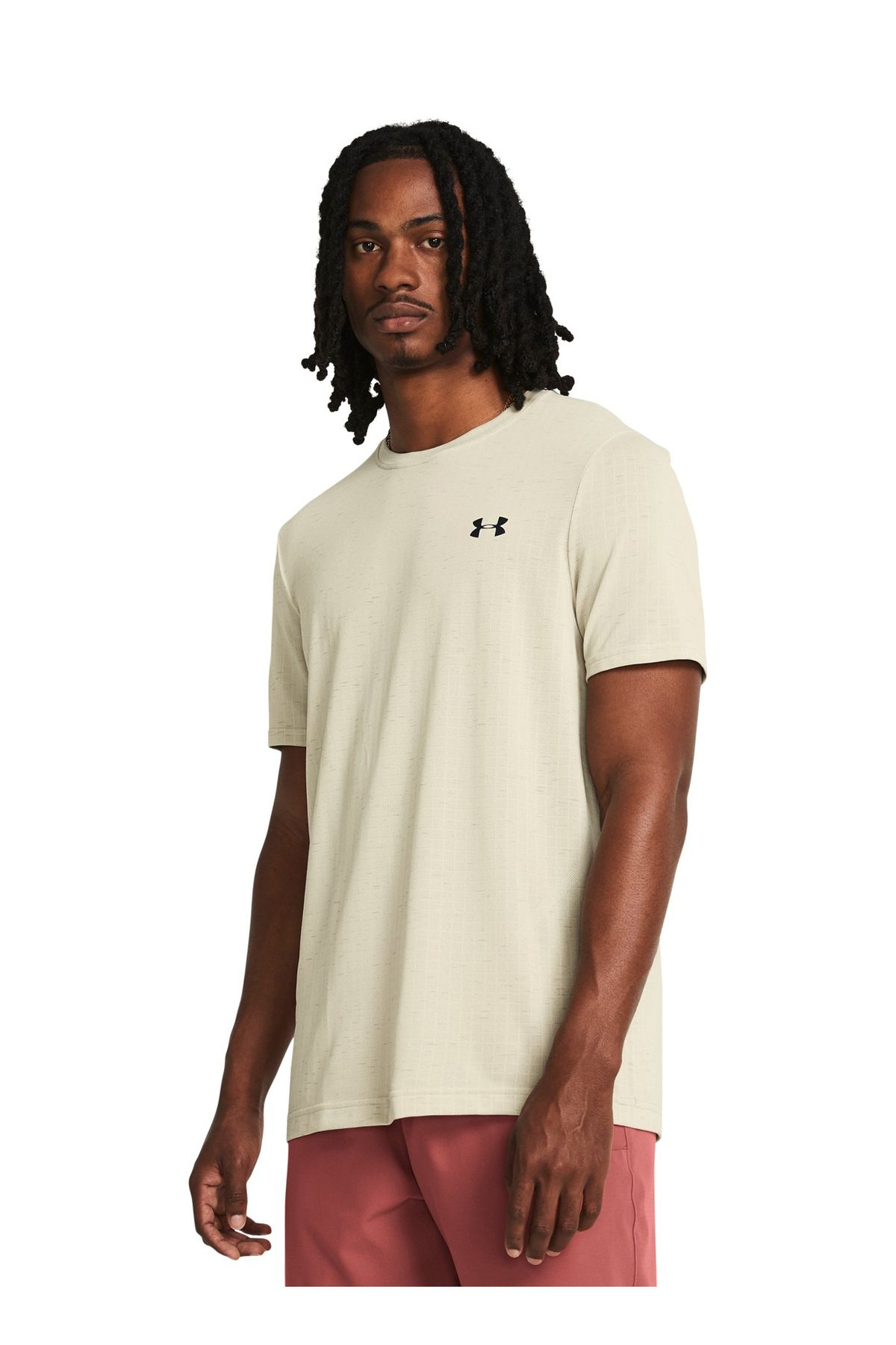 تی شرت ورزشی نود مردانه Beige 's Bike Slim Fit Tresh Shirt 1376921 273 شبکه بدون درز SS Under Armour