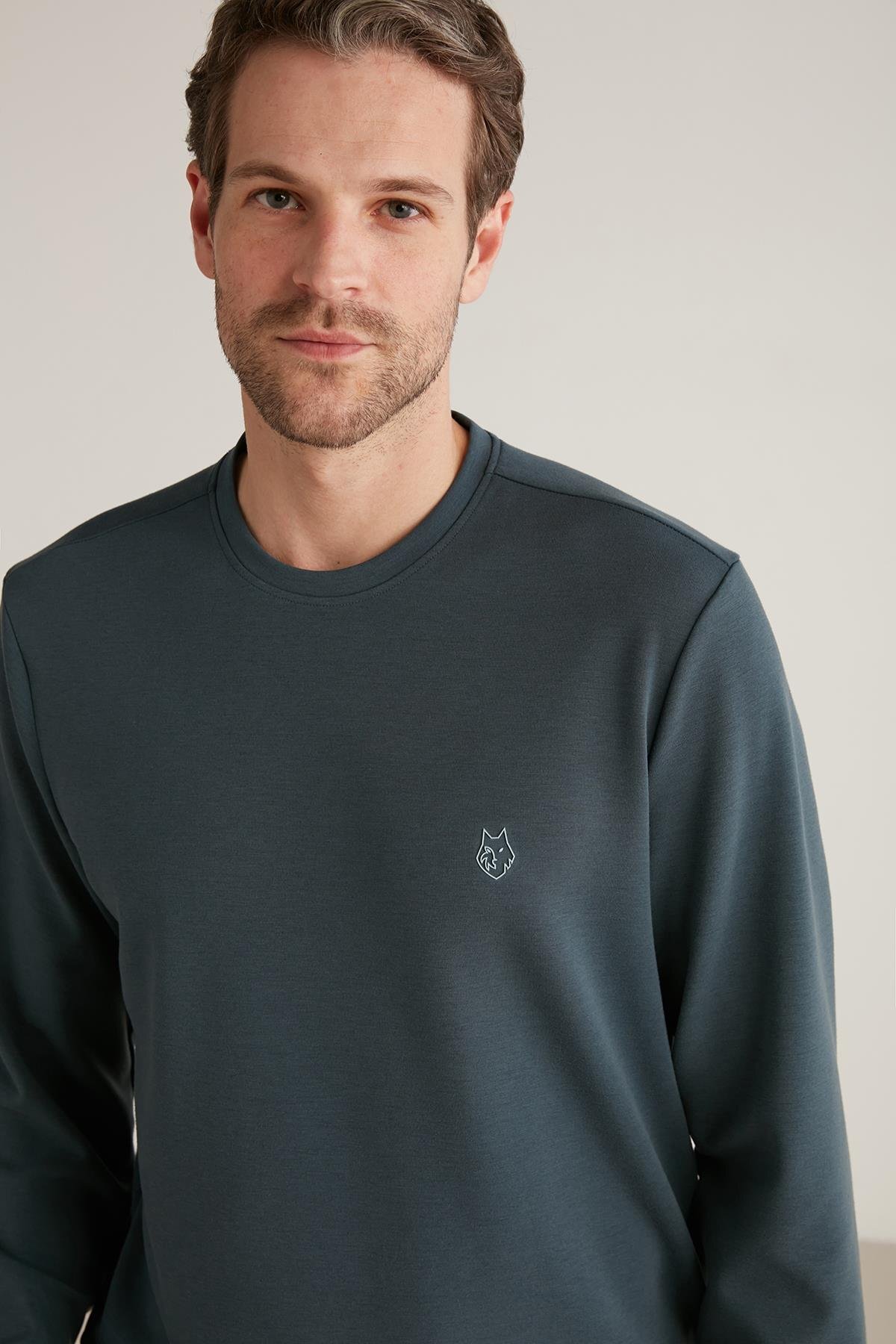 شلوار گرمکن مردانه آبی Penye Mood | FT302 اورجینال - تصویر 3