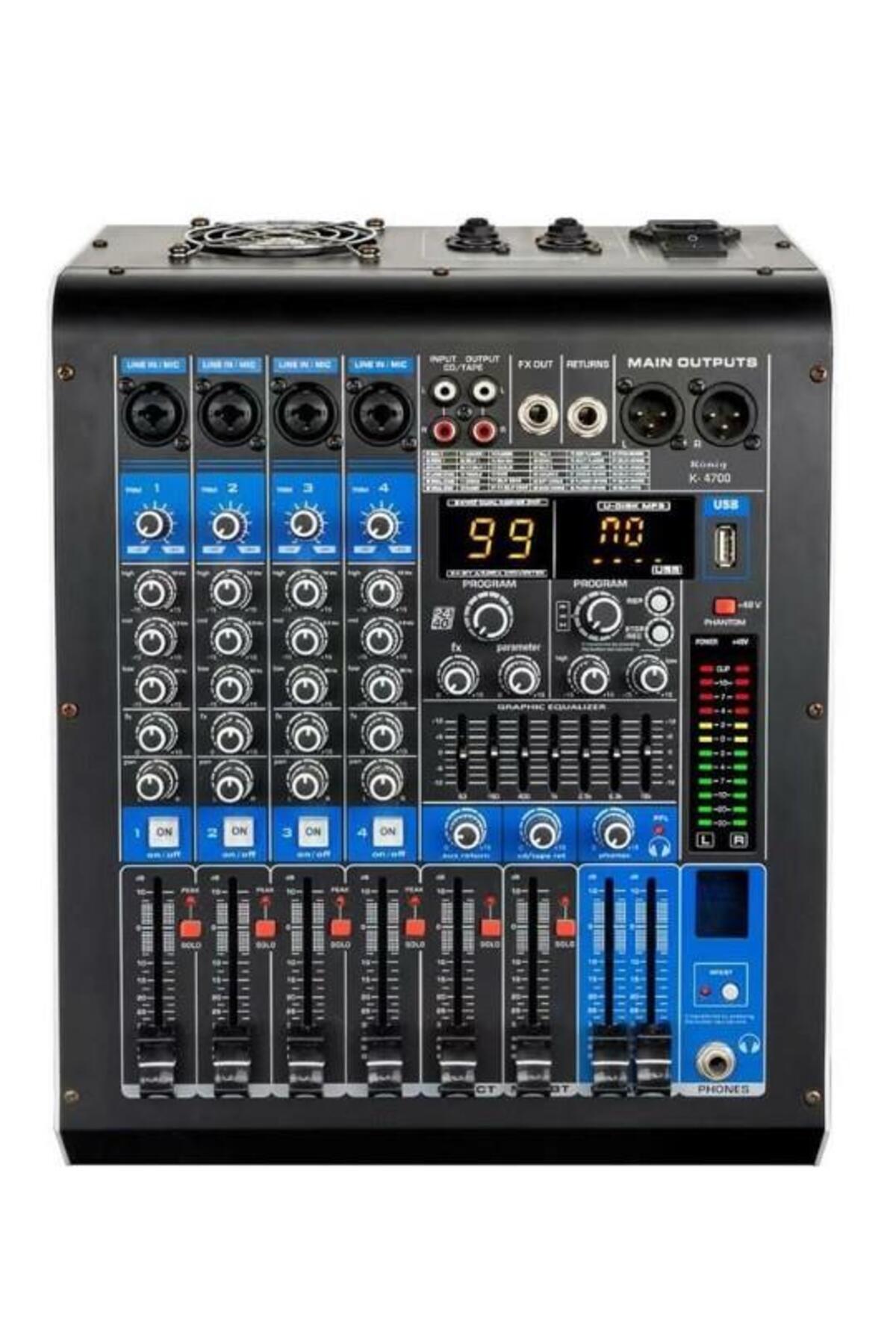 König KA4701 2x350W 4 Kanal Power Mikser - Fiyatı, Yorumları