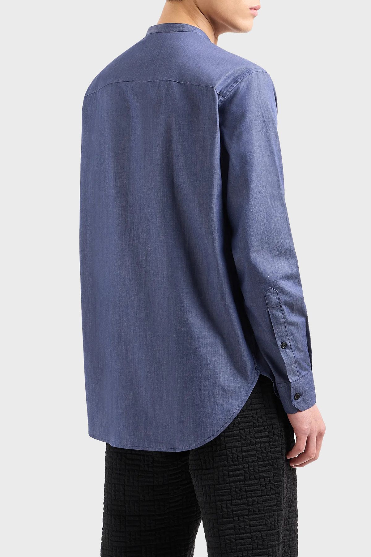پیراهن یقه نواری نخی پیراهن مردانه 3D1CN8 1DAAZ 0941 Emporio Armani