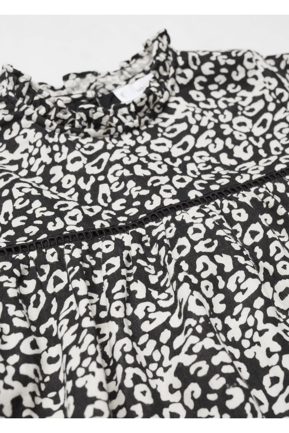 لباس مجلسی دخترانه مشکی منگوMANGO Kids | 57027121 اورجینال - تصویر 3