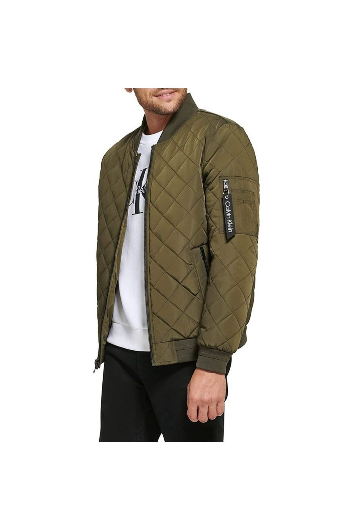 Calvin Klein Winter Jacket Green Relaxed fit Trendyol