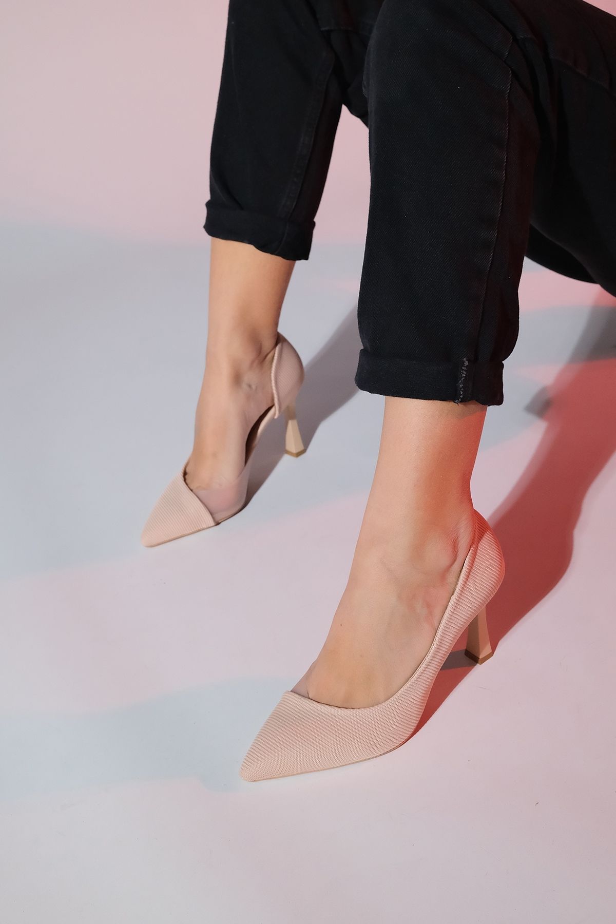 استیلتو نود زنانه وین ده شفاف کفش پاشنه بلند luvishoes