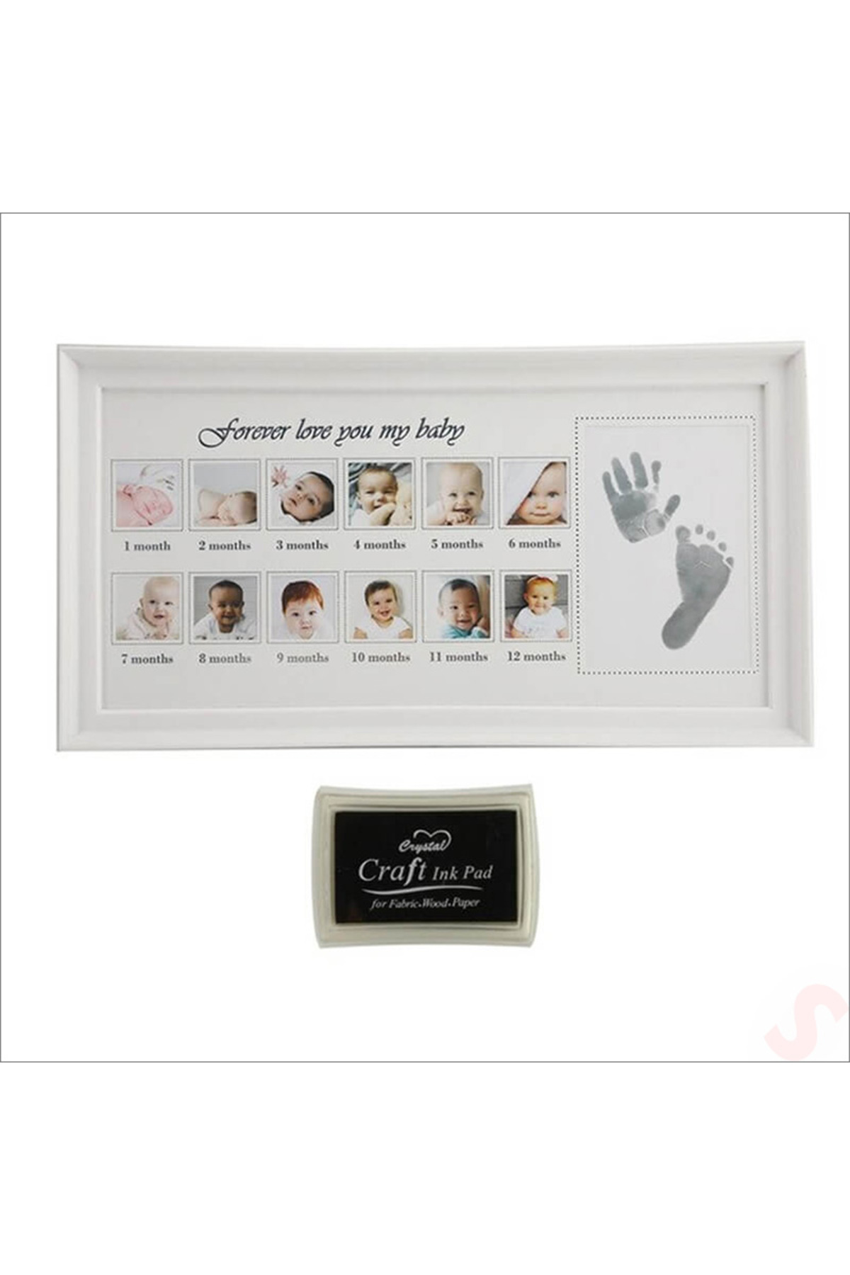 Süsle Baby Party Bebek El Ve Ayak Izli Resim Çerçevesi, 39cm X 21cm - 12 Ay fotoğrafı 6 (önizleme)