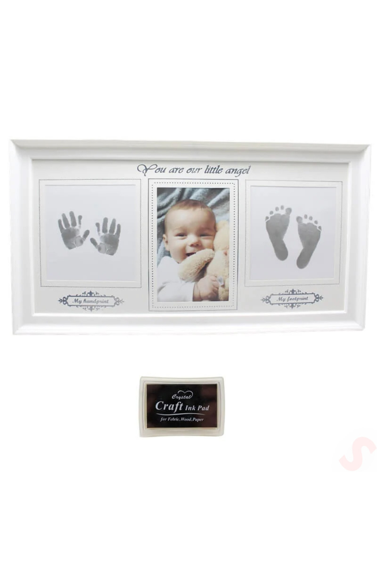 Süsle Baby Party Bebek El Ve Ayak Izli Resim Çerçevesi, 39cm X 21cm fotoğrafı 6 (önizleme)