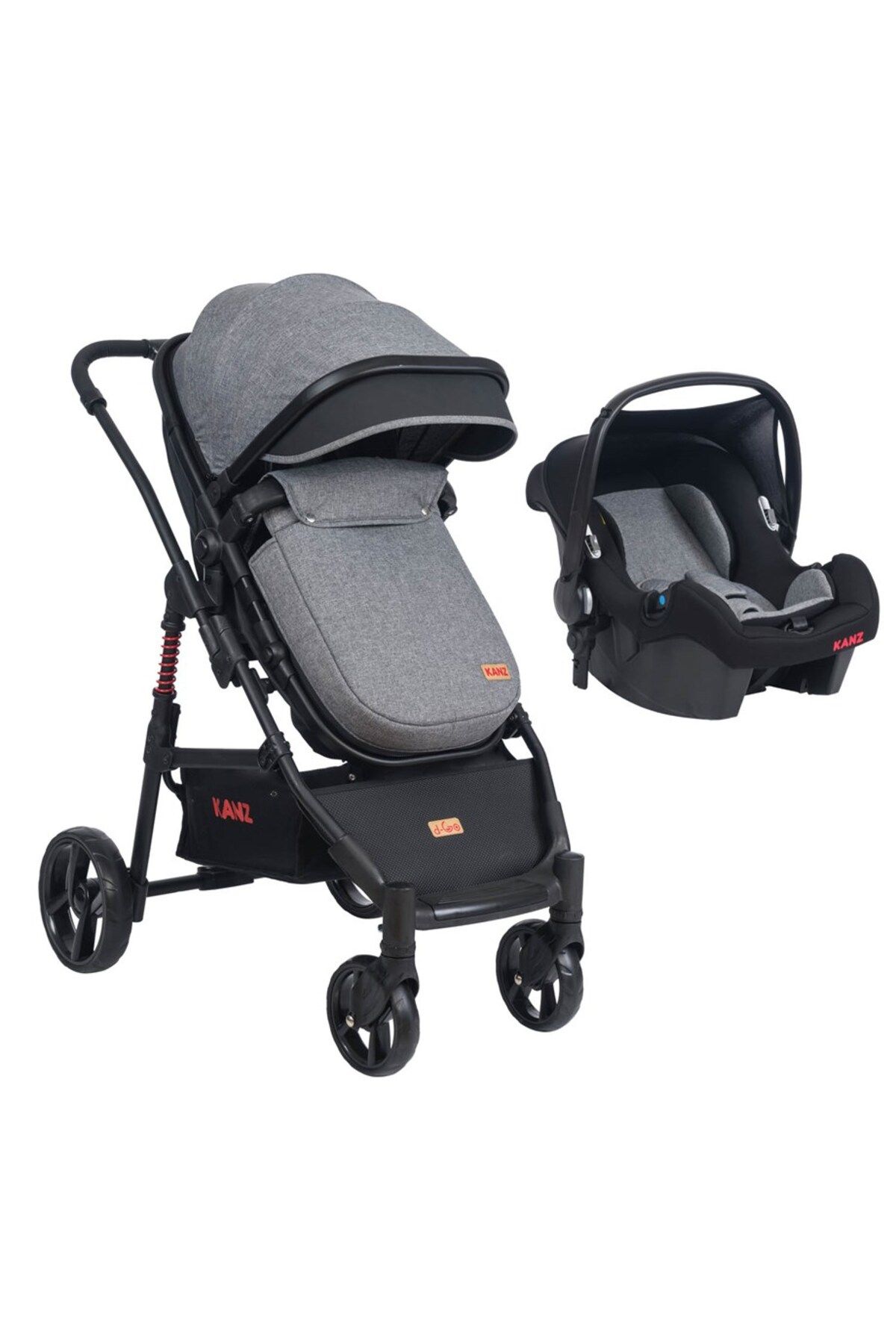 Детская коляска Kanz D-go Travel System Серая KZ-DGO-TRV-GRAY