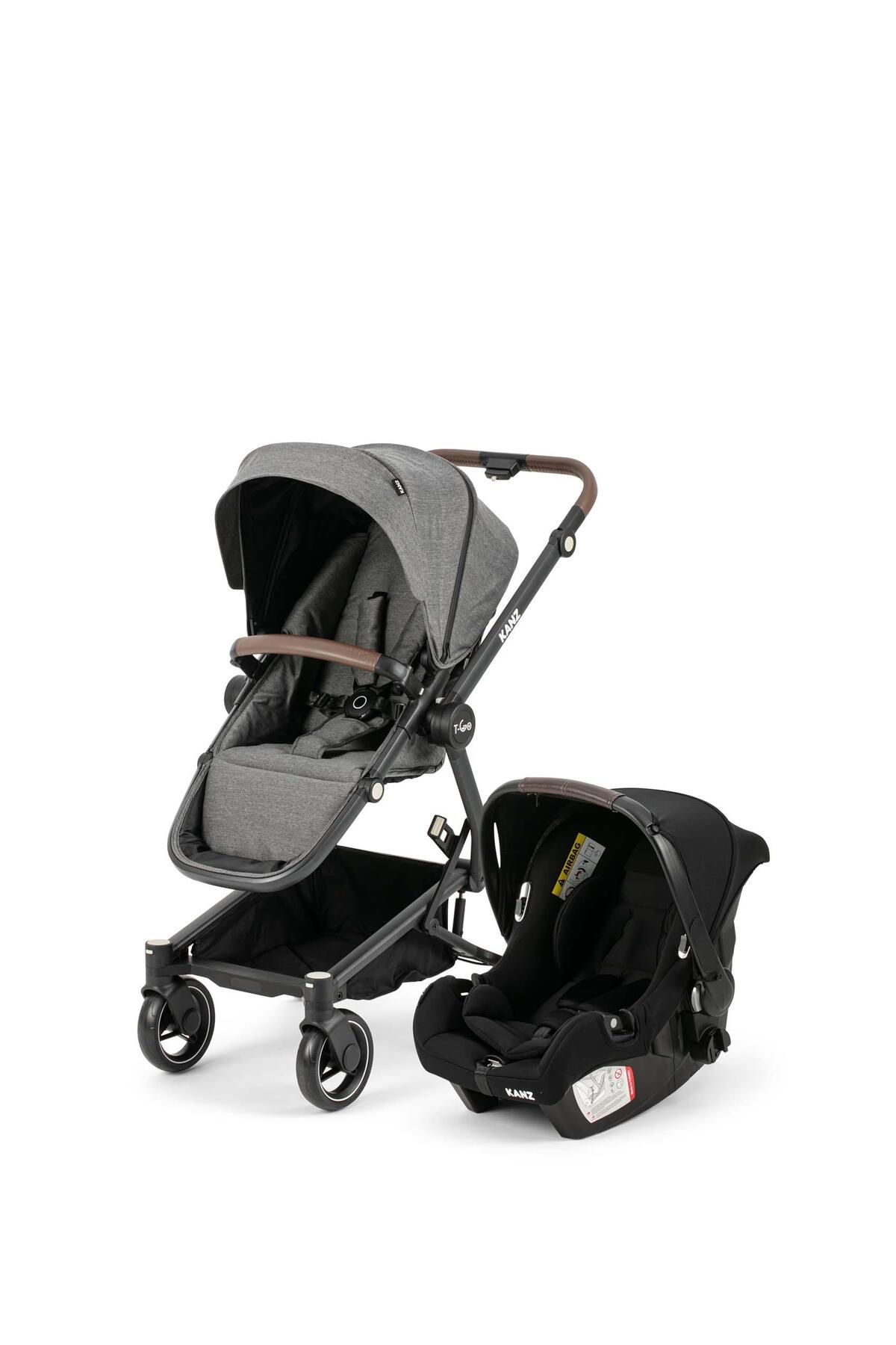 Детская коляска Kanz T-go Travel System темно-серая KZ-TGO-БЕЖЕВЫЙ