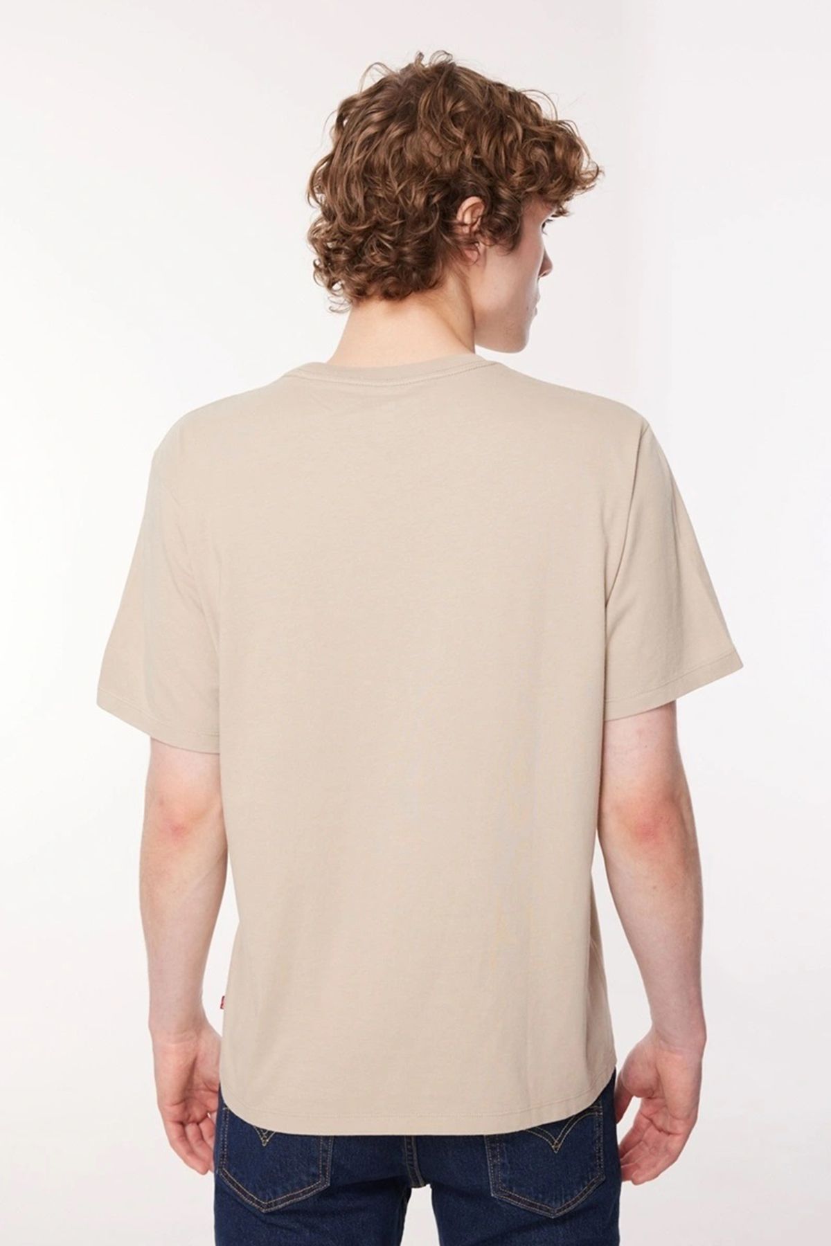 تی شرت نود مردانه یقه دوچرخه 100 ٪ پنبه تناسب پیراهن A9437 Levi's