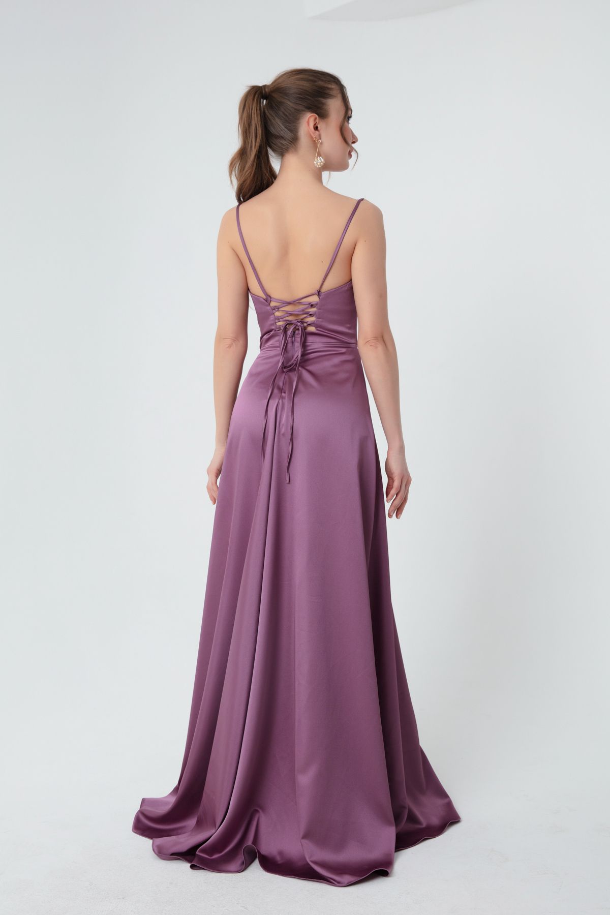 Lavender taffeta cheap dress