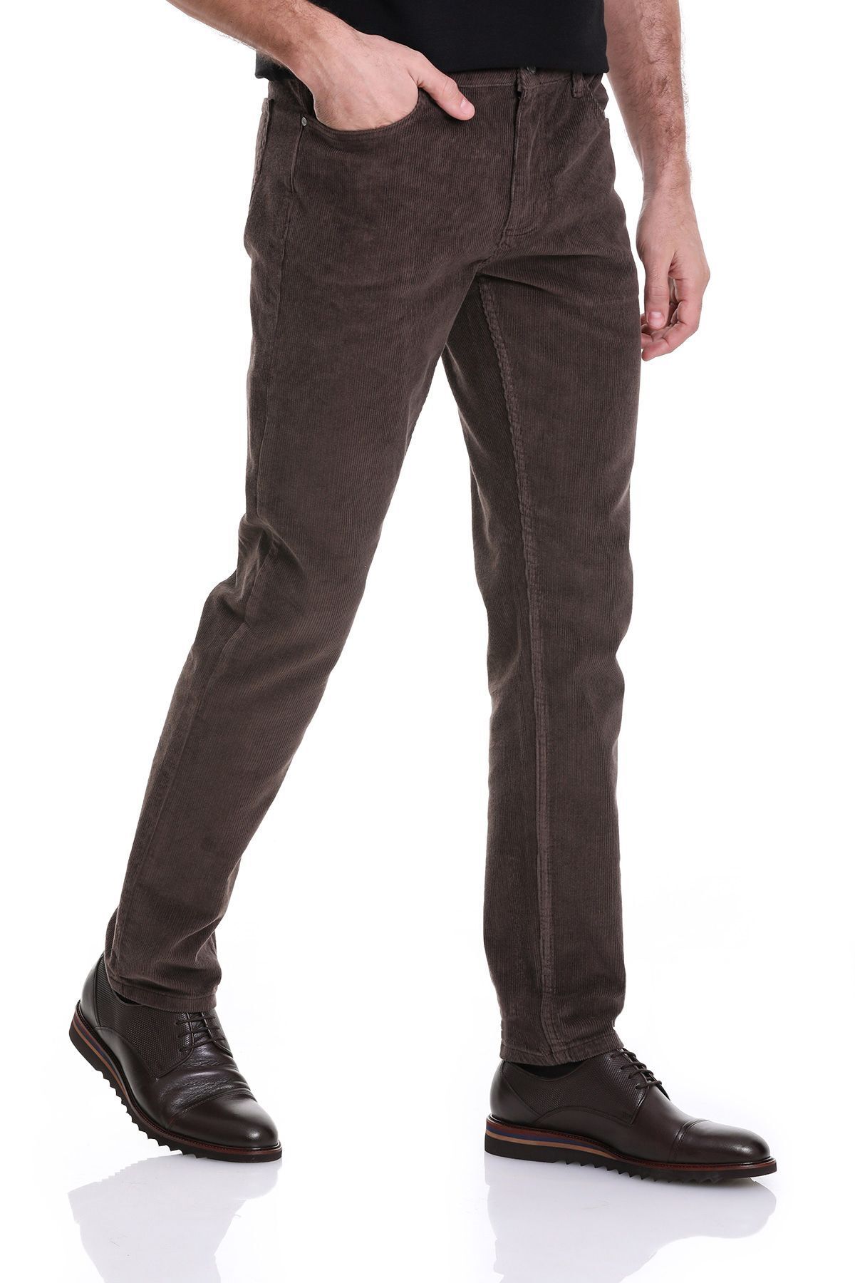 شلوار چند رنگ مردانه MINK FIT FLAT 5 مخملی روزمره تلفن همراه Hatemoğlu