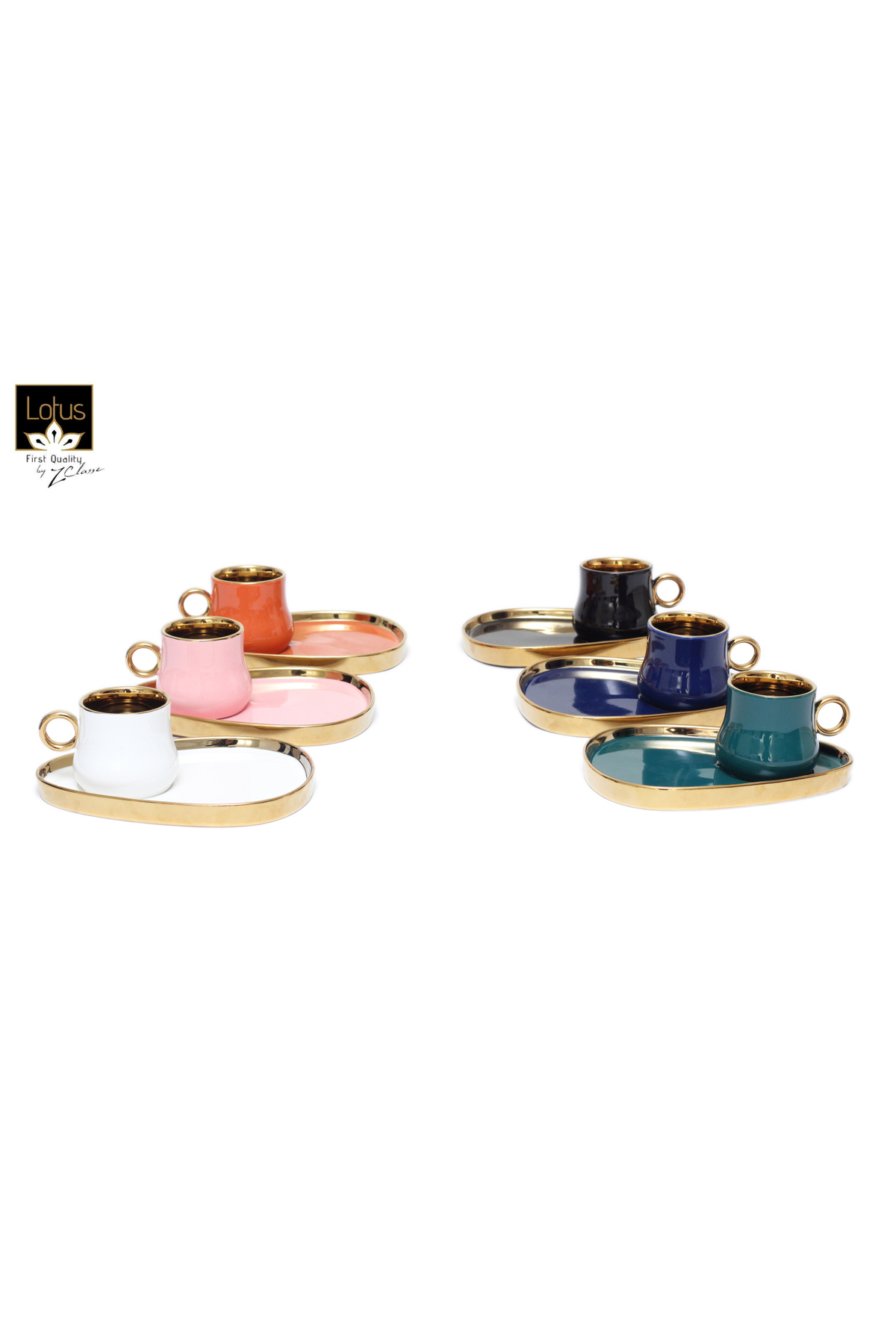 Lotus by ZClasse Bone Porselen Kahve Fincan Seti 6 Kişilik 12 pç ...