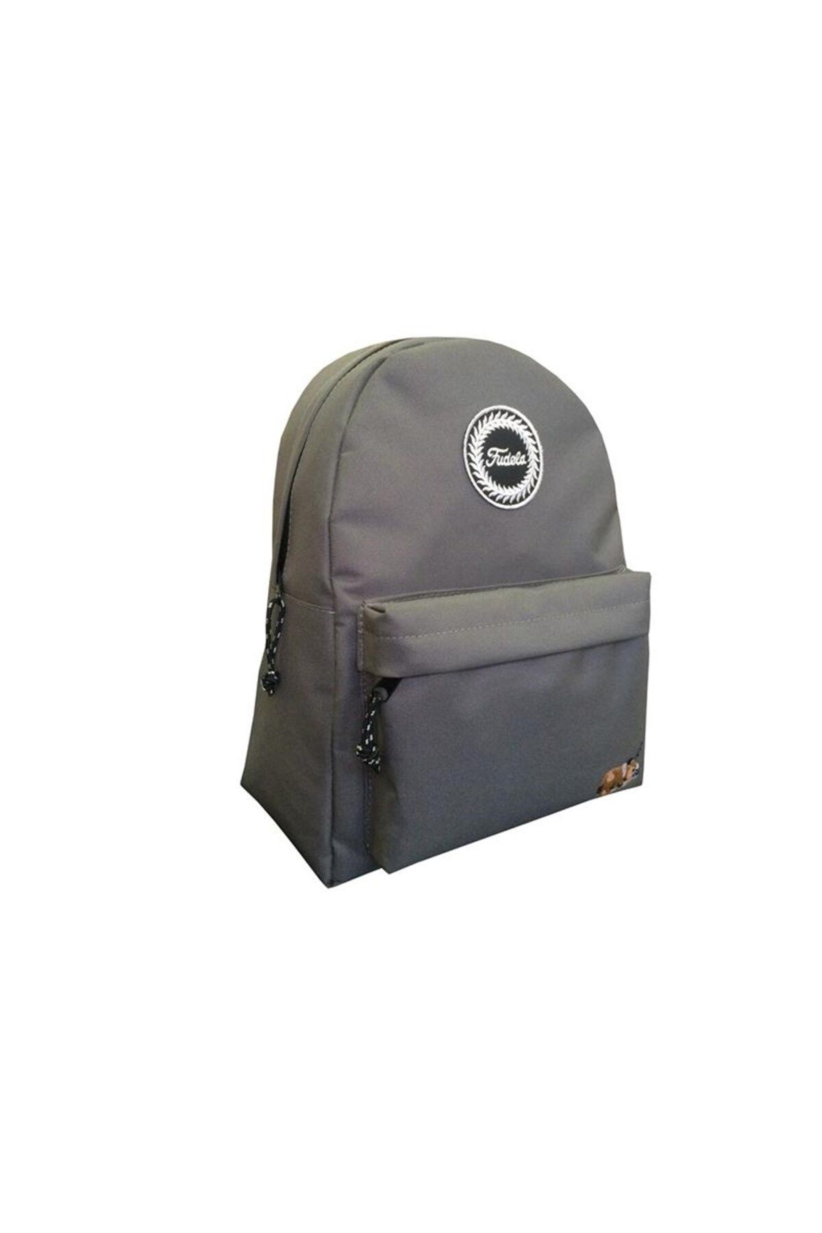 Fudela-Gray Squirrel Patterned Backpack 2