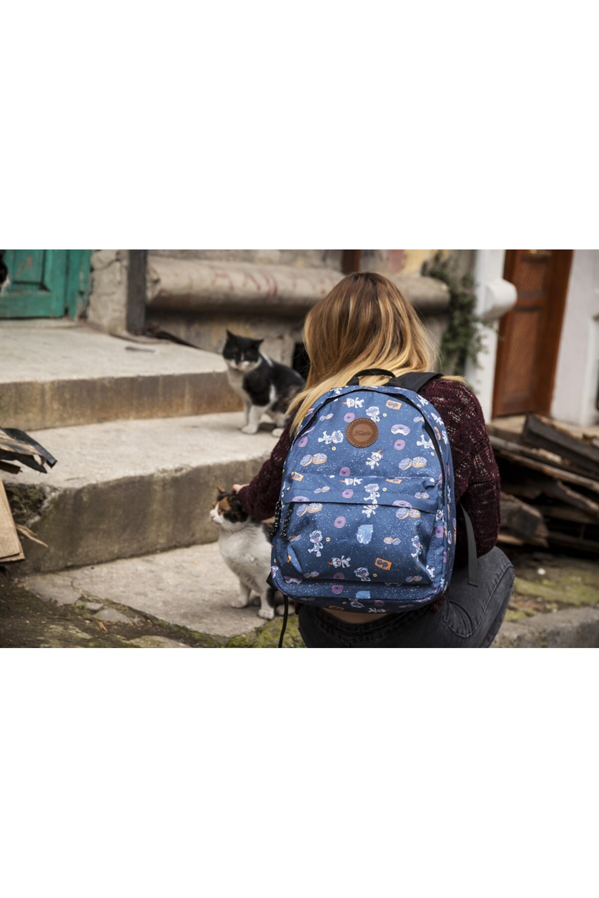 کوله پشتی زنانه سفید Fudela | FE41 اورجینال - تصویر 7