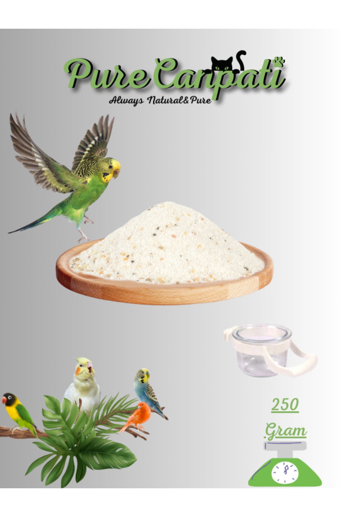 PureCanpati Anasonlu Kuş Kumu 250gr Kelepçeli Mamalık 1 Adet