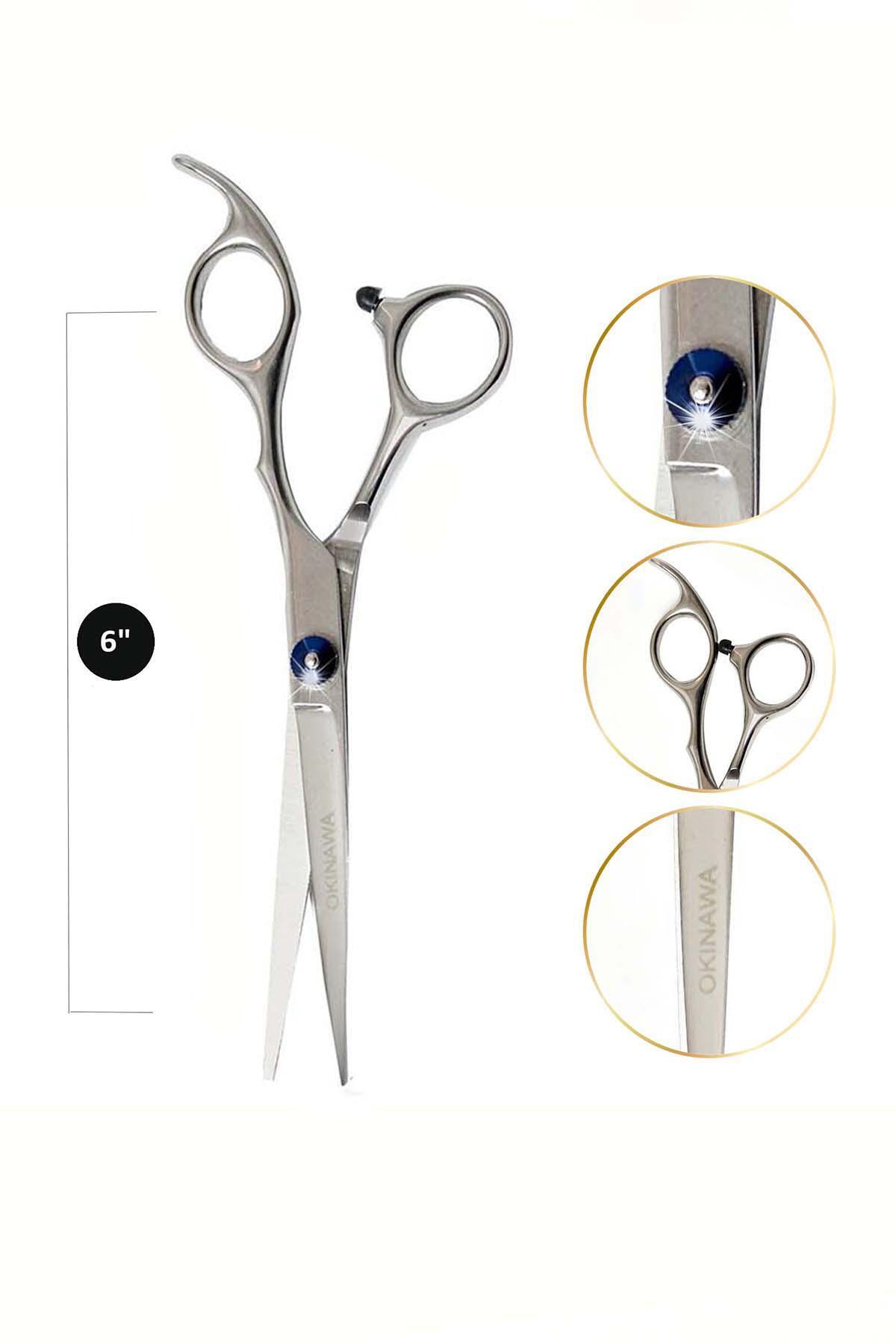 Okinawa Profesyonel Berber Kuaför Saç Kesim Makası 6" (İNCH) No 17