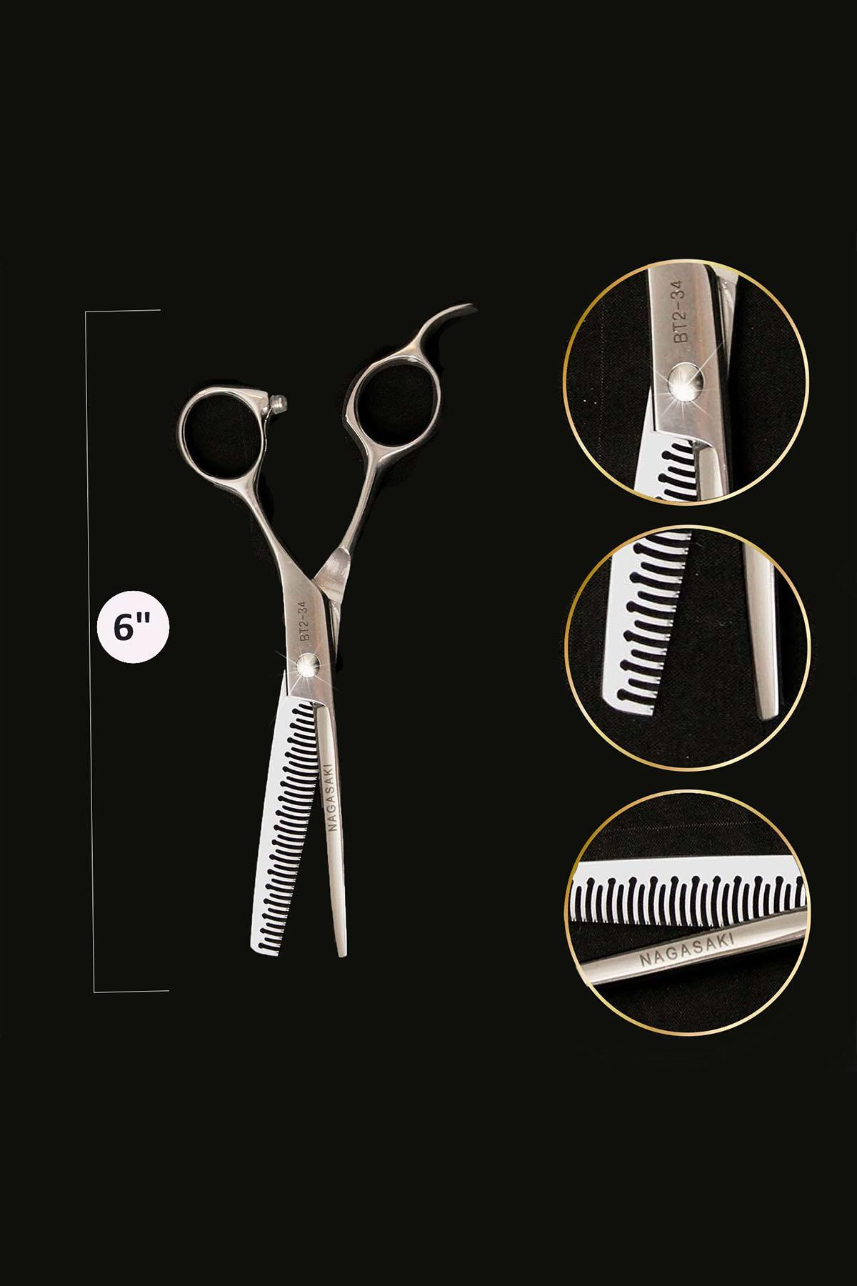 Nagasaki Profesyonel Berber Kuaför Efile (ARA) Makası 6" No 60