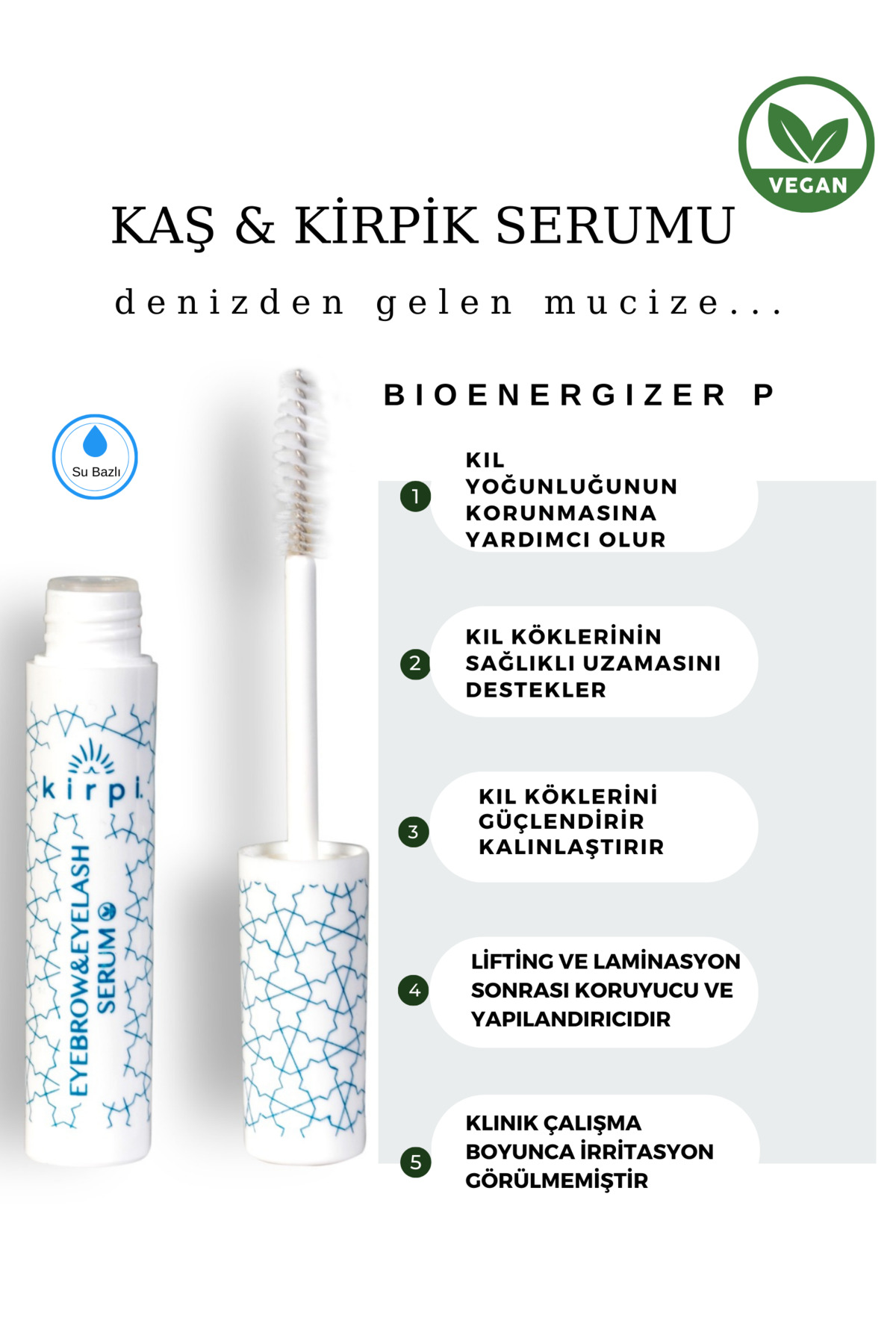 سرم مژه ابرو   Kirpi | KRPSRMM اورجینال - تصویر 2