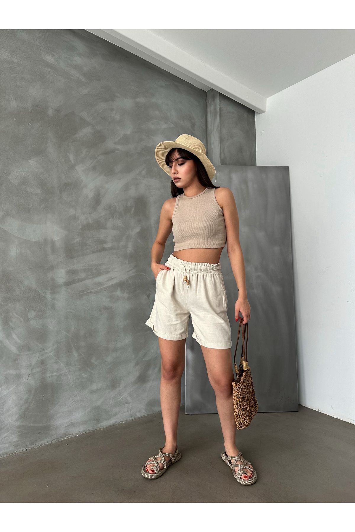 AÈC PRIVÈ-Women's New Season Premium Quality Linen Shorts 777 6