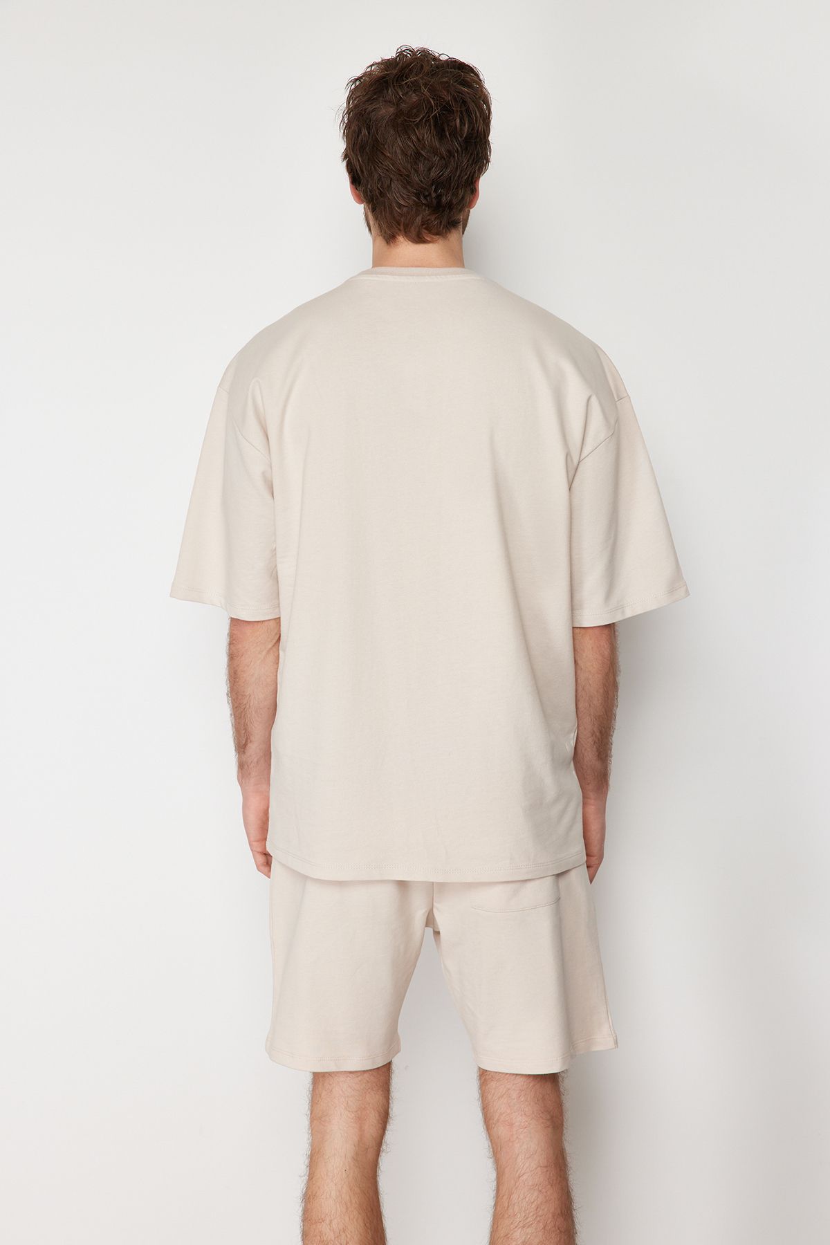 Trendyol Collection-Oversize nyomott kőből készült tréningruha szett - 100% pamut TMNSS24EM00003 7