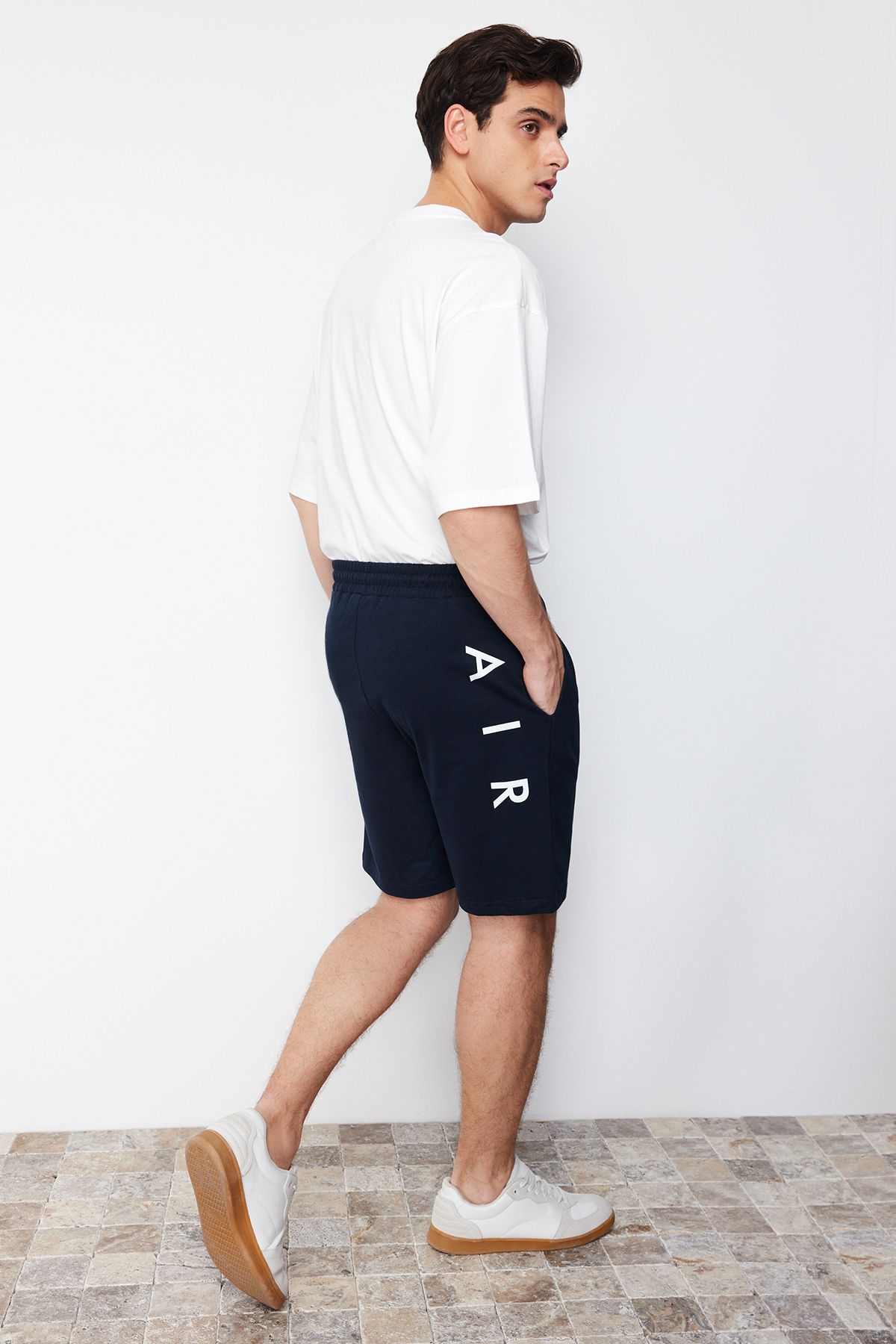Trendyol Collection-Темно-синій Regular RegularNormal крою середньої довжини з принтом Сорт TMNSS21SR0377 3