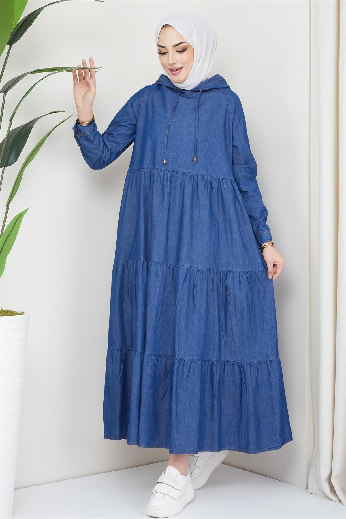 Denim dress hotsell dark blue