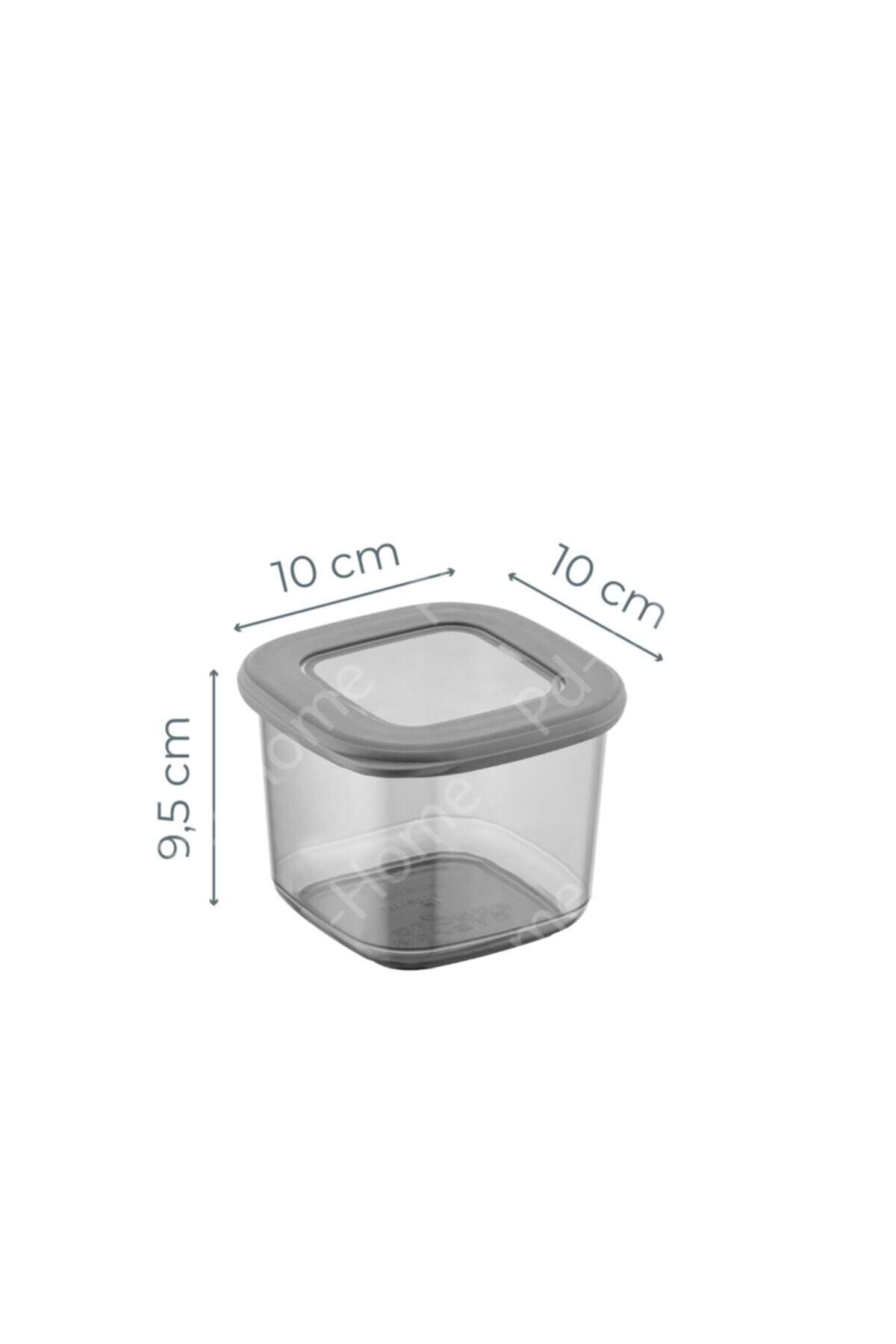 Vienev-White Screen Printing Labeled Square Food Storage Container with Spoon Set of 12 Small Size 0.55 Liters 8