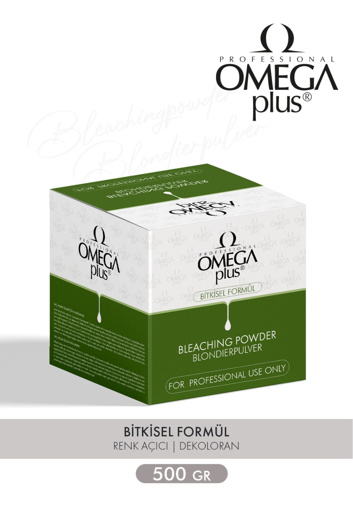 Omega Plus Mavi Toz açıcı Ultra Beyazlatıcı 500gr - 7 Ton Kadar Etkili - Profesyonel Kuaför Toz Oryal-