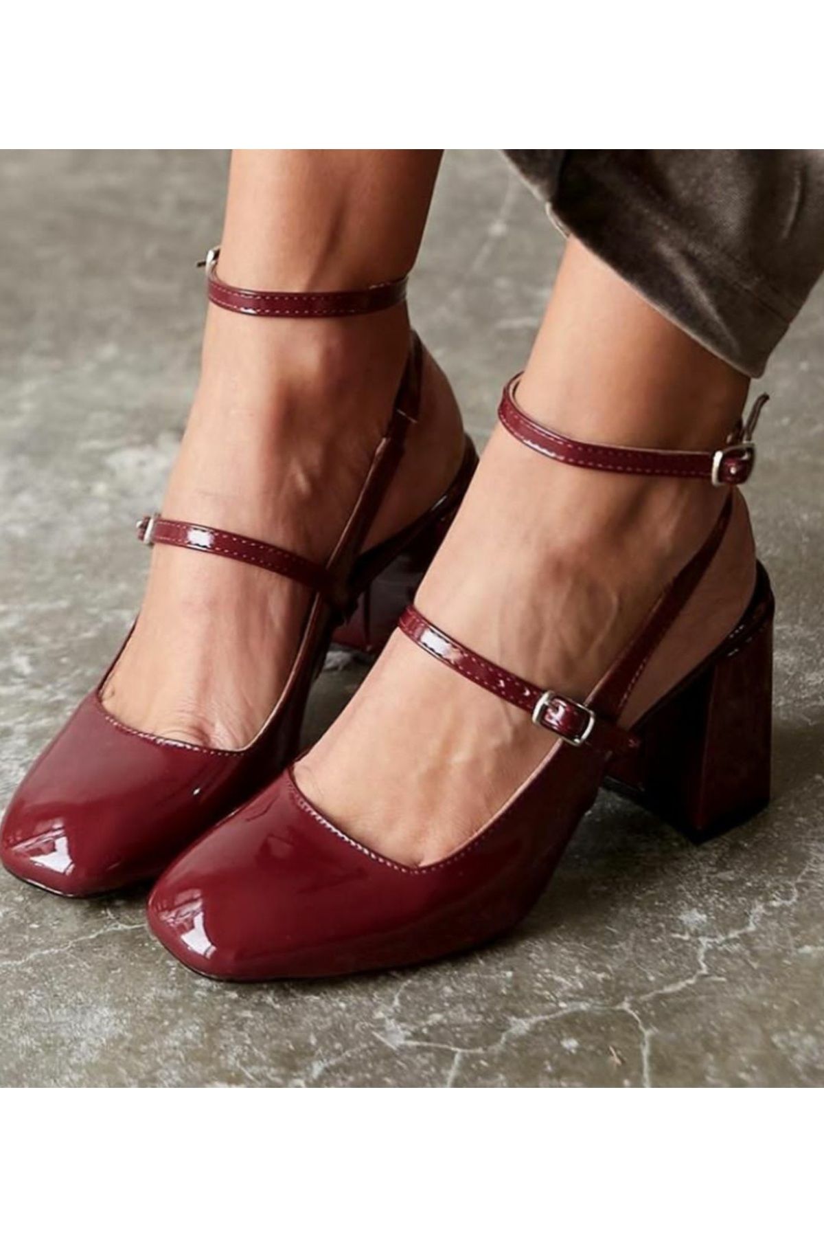 Burgundy mary jane heels hotsell