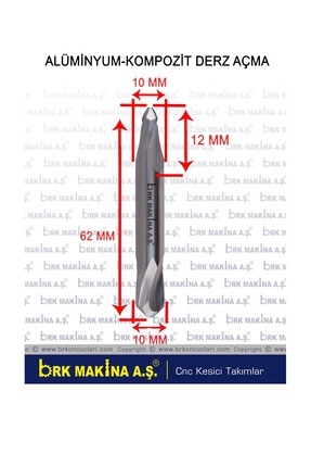 BRK ALÜMİNYUM KOMPOZİT DERZ AÇMA FREZE BIÇAĞI ÇİFT TARAFLI