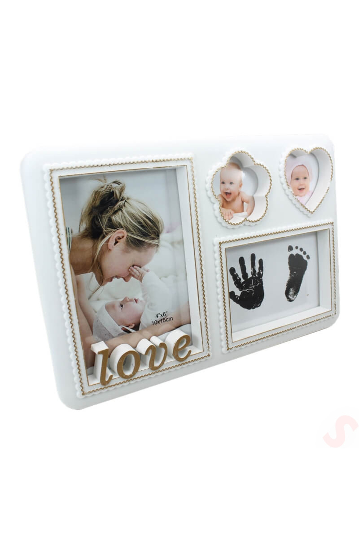 Genel Markalar Bebek El Ve Ayak Izli Resim Çerçevesi, 27cm X 18cm - Love fotoğrafı 5 (önizleme)