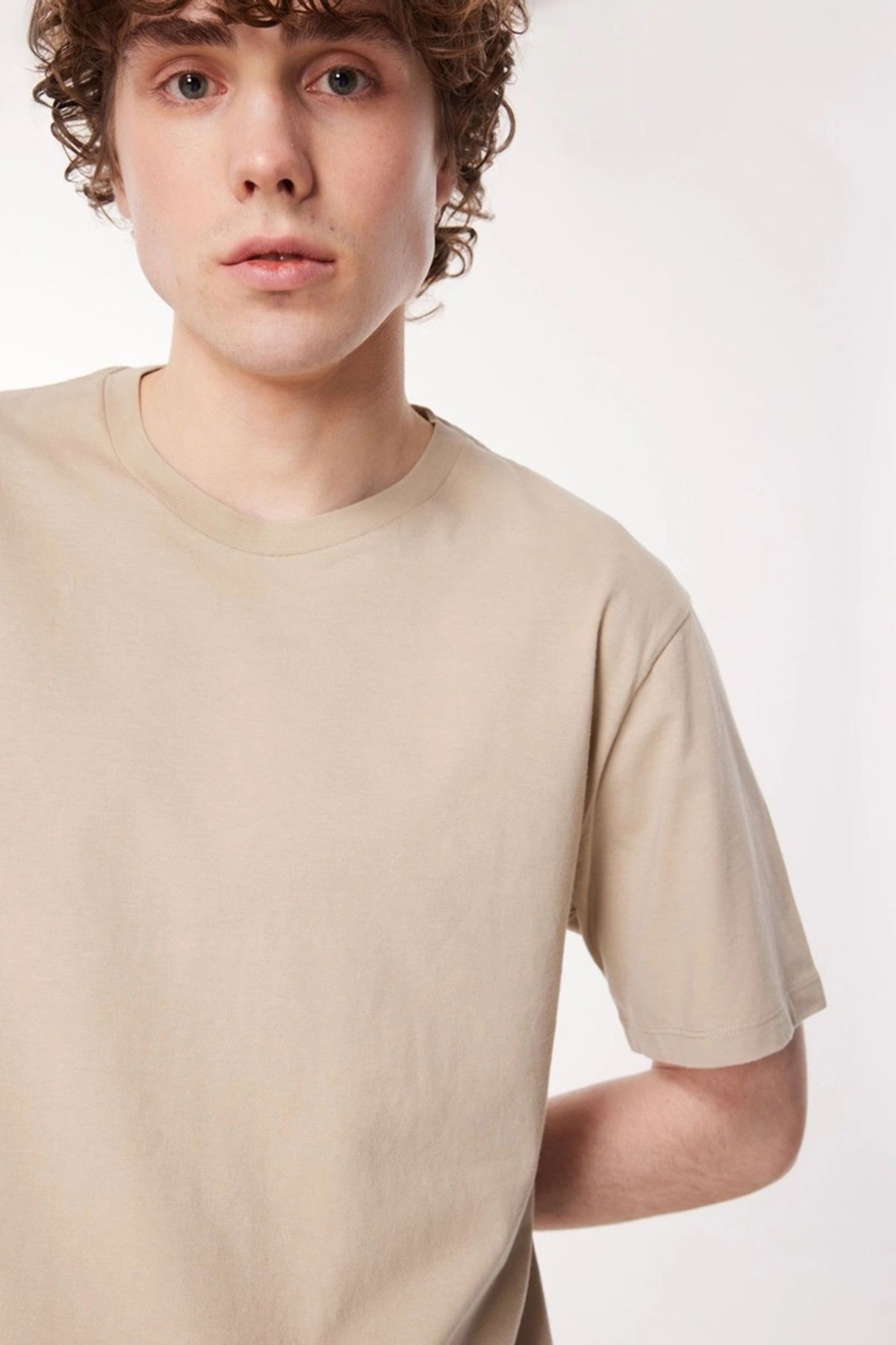 تی شرت نود مردانه یقه دوچرخه 100 ٪ پنبه تناسب پیراهن A9437 Levi's