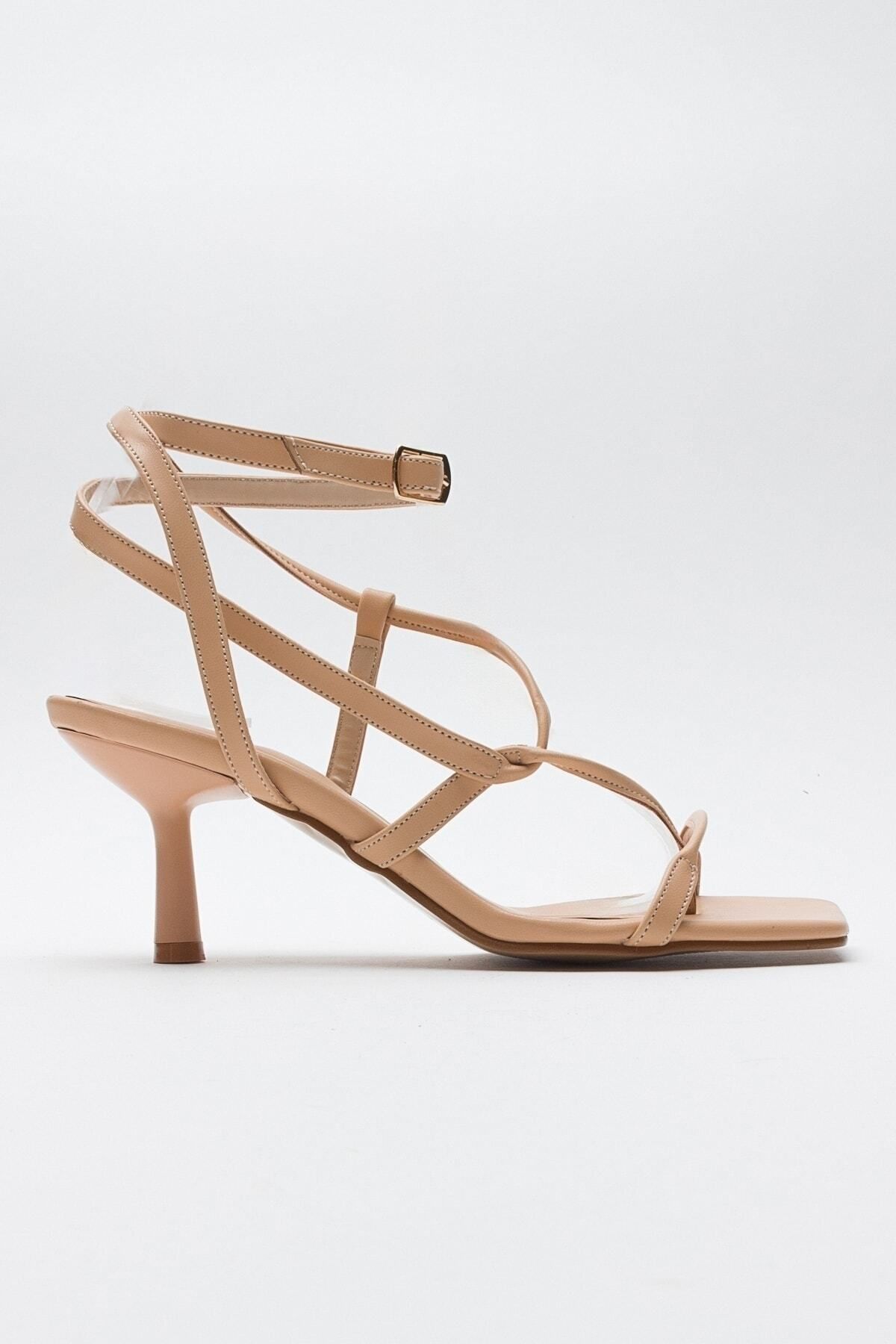 کفش پاشنه کلاسیک چند رنگ زنانه Mias Bay Beige Sandals زن luvishoes